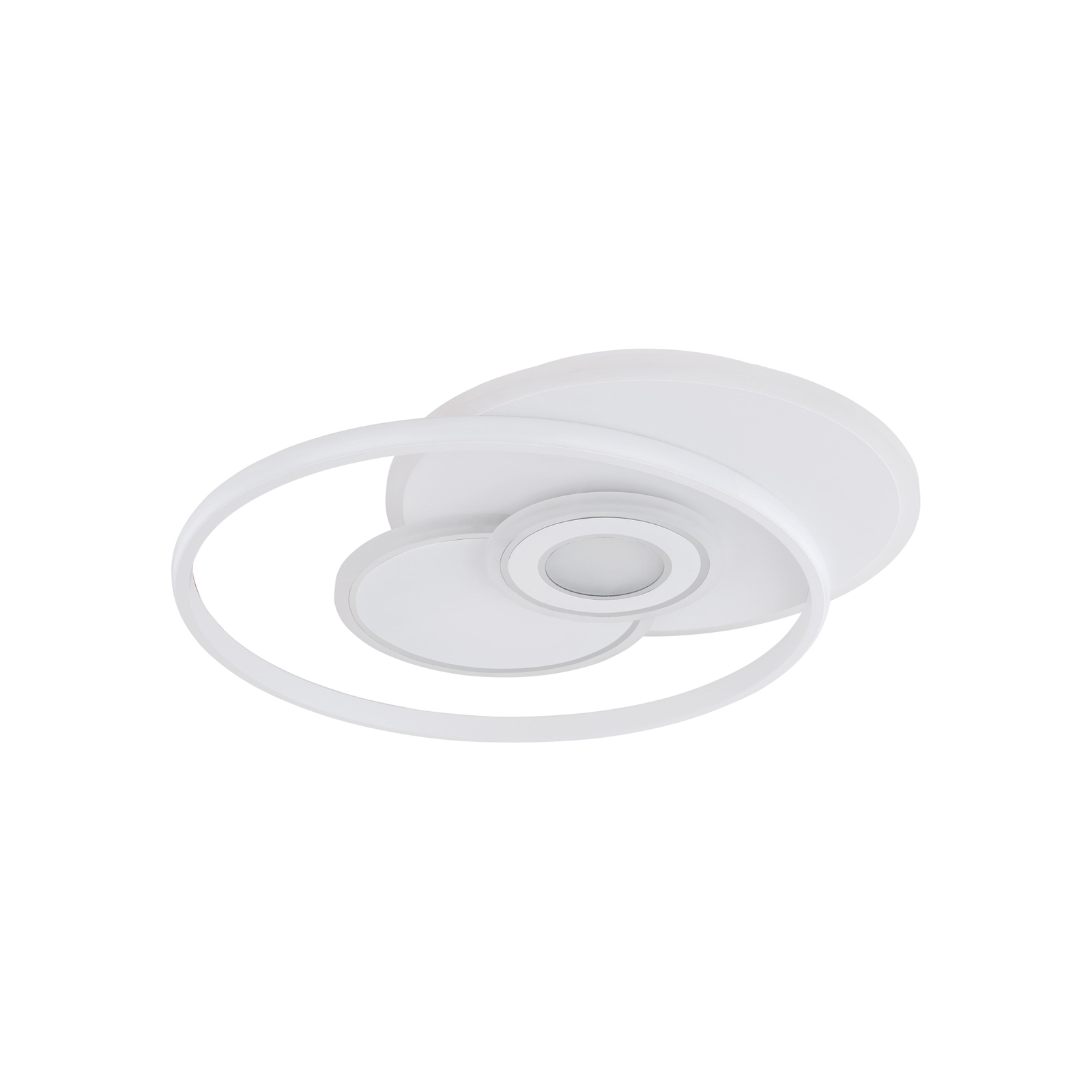 Plafonnier LED Roderick, blanc, longueur 54 cm, acrylique, CCT