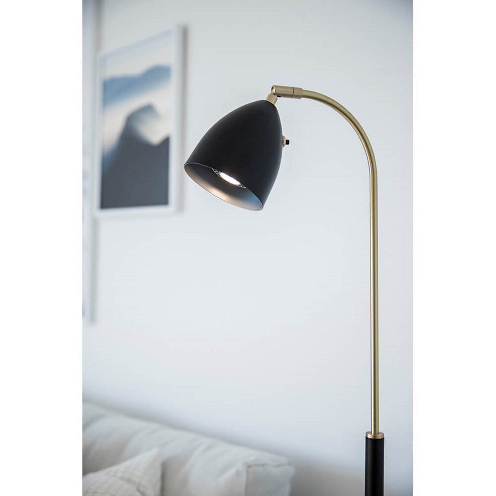 Deluxe Lampadar White/Brass LED - Belid