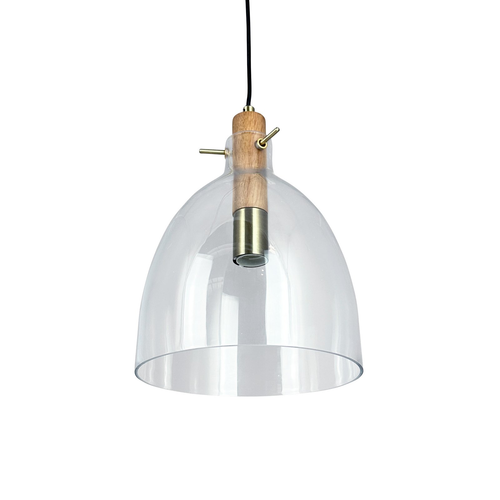 Dyberg Larsen függő lámpa Bistro, Ø 25 cm, átlátszó, üveg