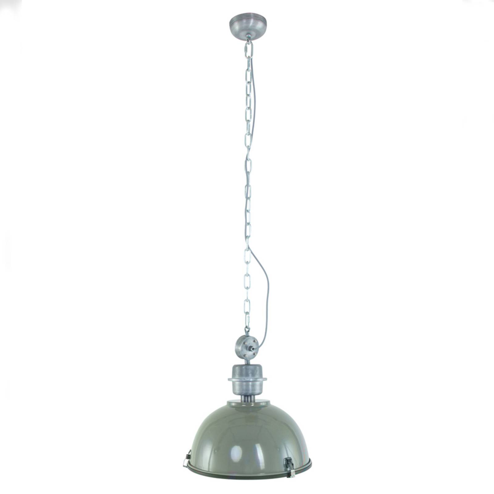Sienna Lighting - Sienna Tough Guy Dome Pendelleuchte Industriegrün Glas matt Metall