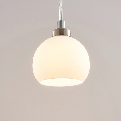 LED-pendellampe Kimi til 1-fase skinne, nikkel