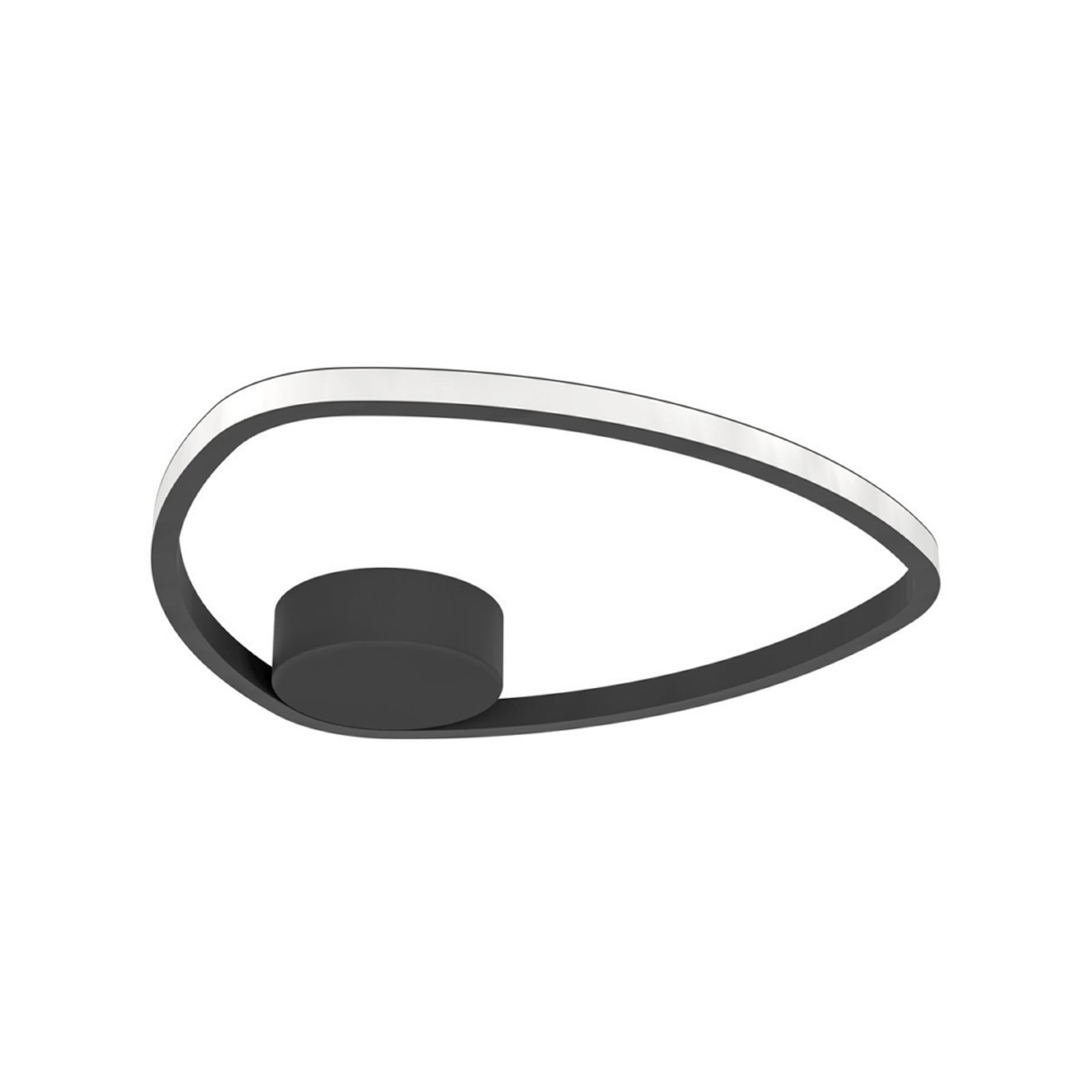 Plafonnier LED EGLO MOSCHELLA, noir, Ø 38 cm, CCT