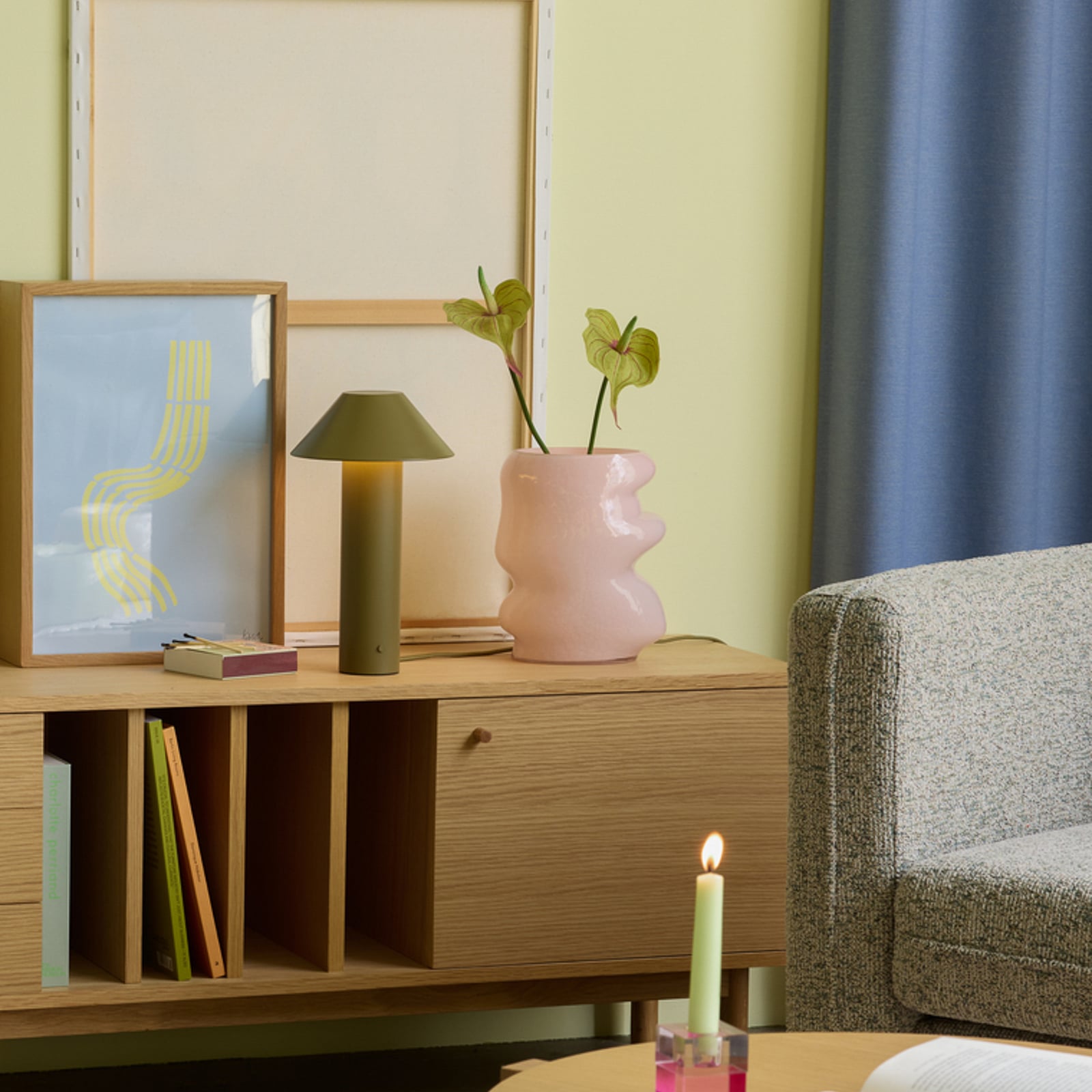 Vaso Lote rosa, altezza 25 cm - Hübsch