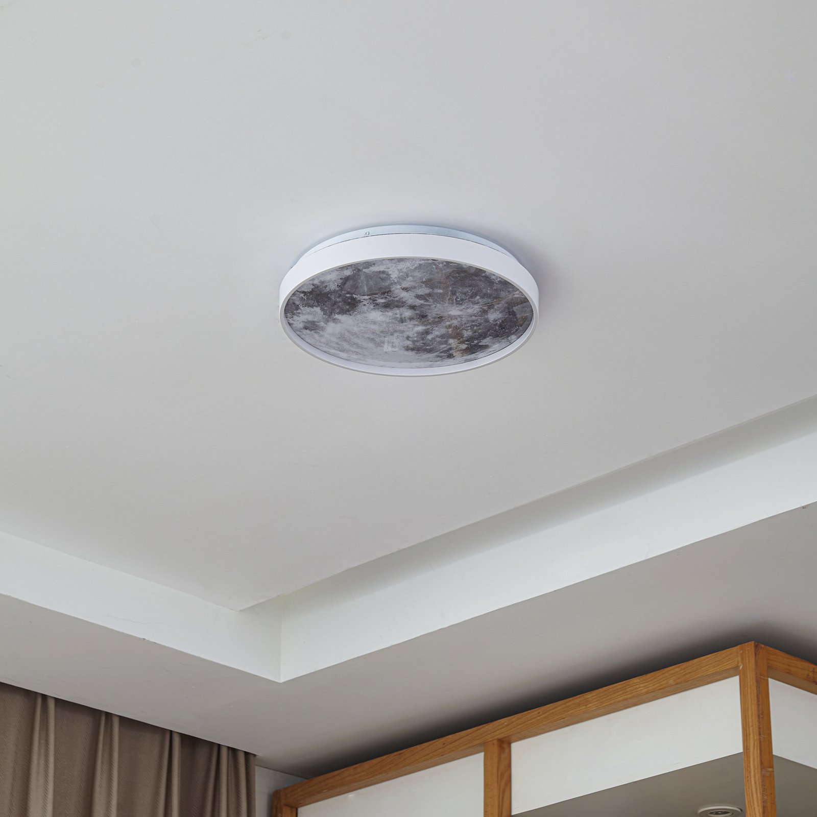Lune LED Ceiling Lamp White/Grey - Lindby