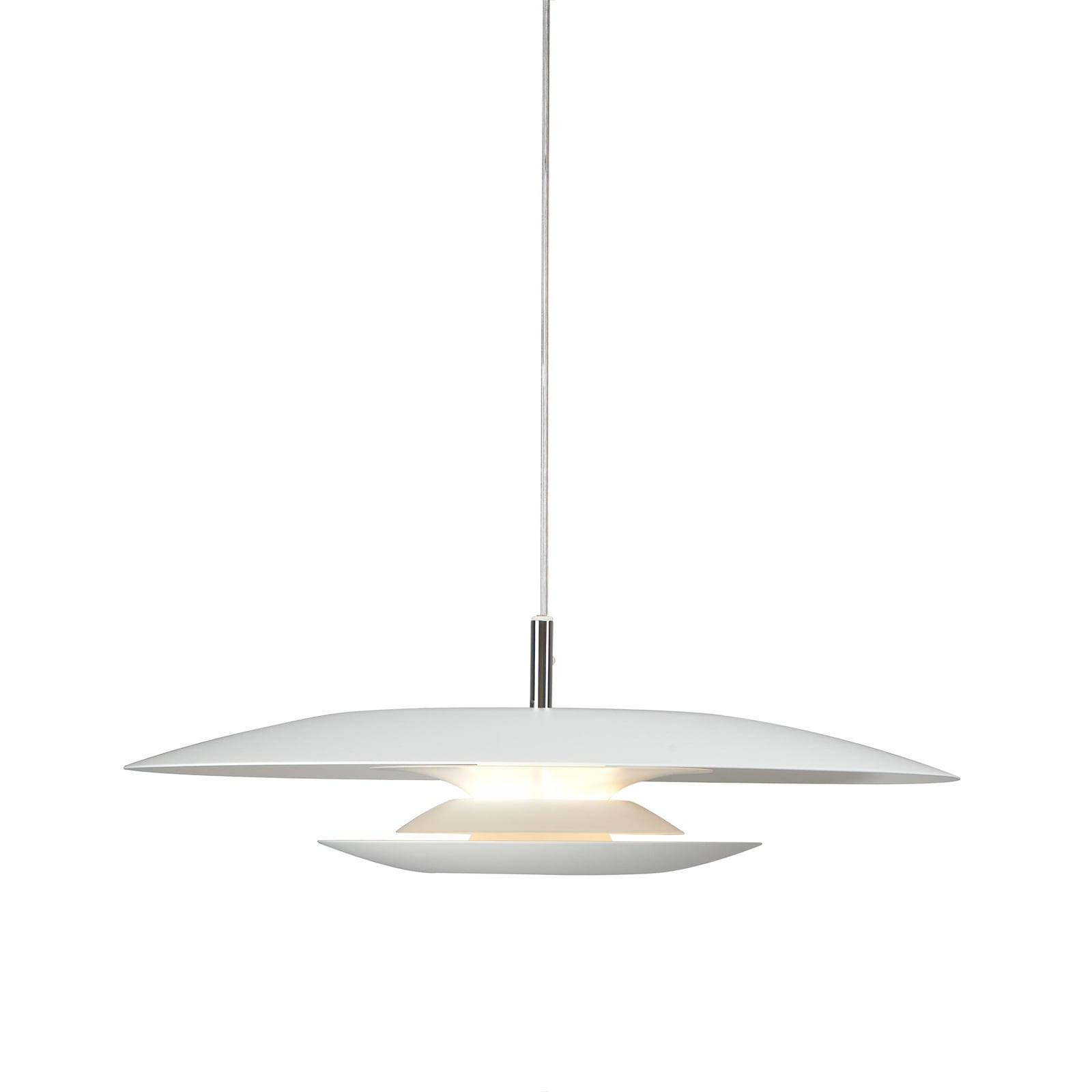 Eclipse hanglamp, Ø 48 cm, wit, metaal, G9 - Belid