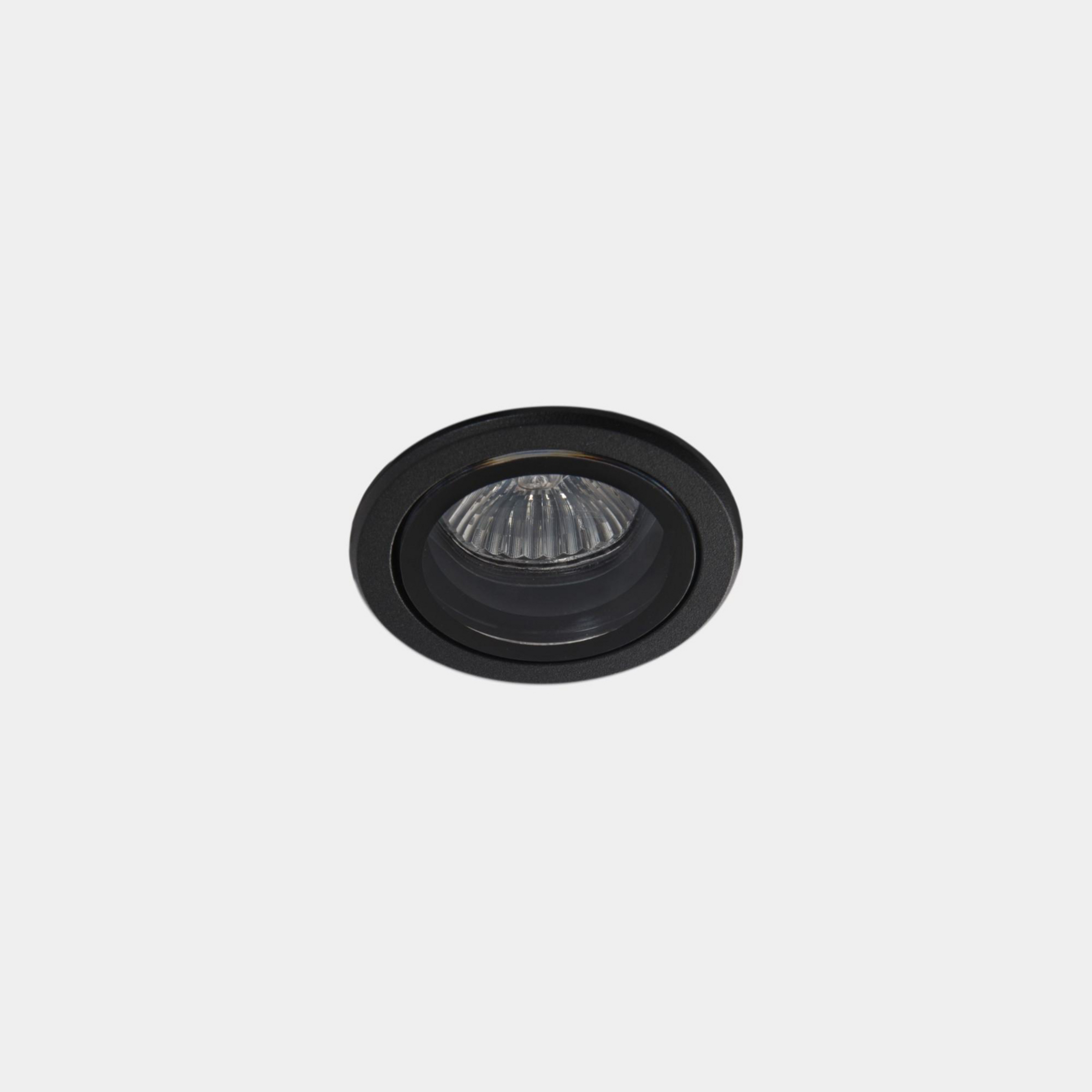 LEDS-C4 Außen-Einbaustrahler Eko, schwarz, Ø 7,5 cm, Alu