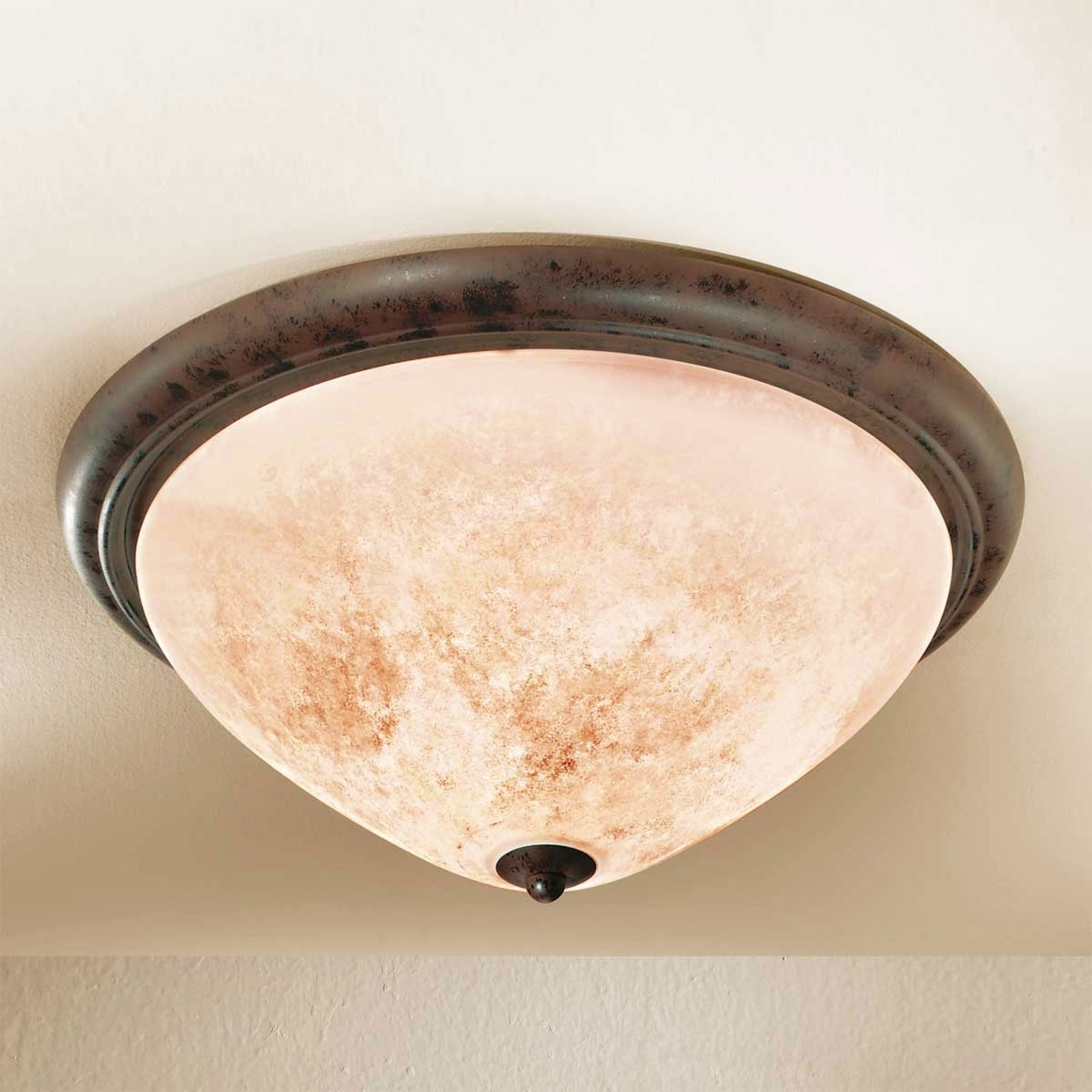 Round country house ceiling light Samuele