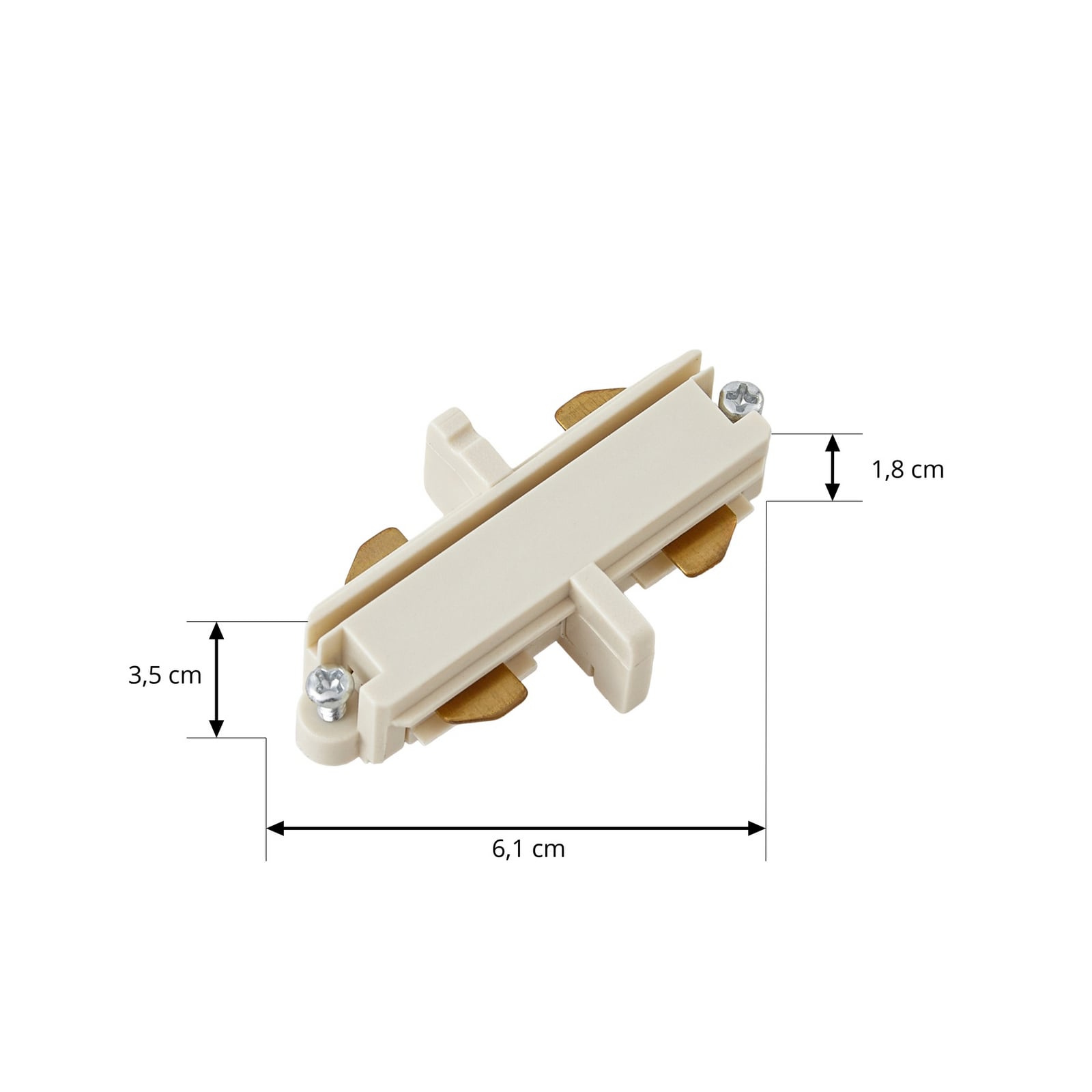 Straight connector Linaro, beige, 1-Phase