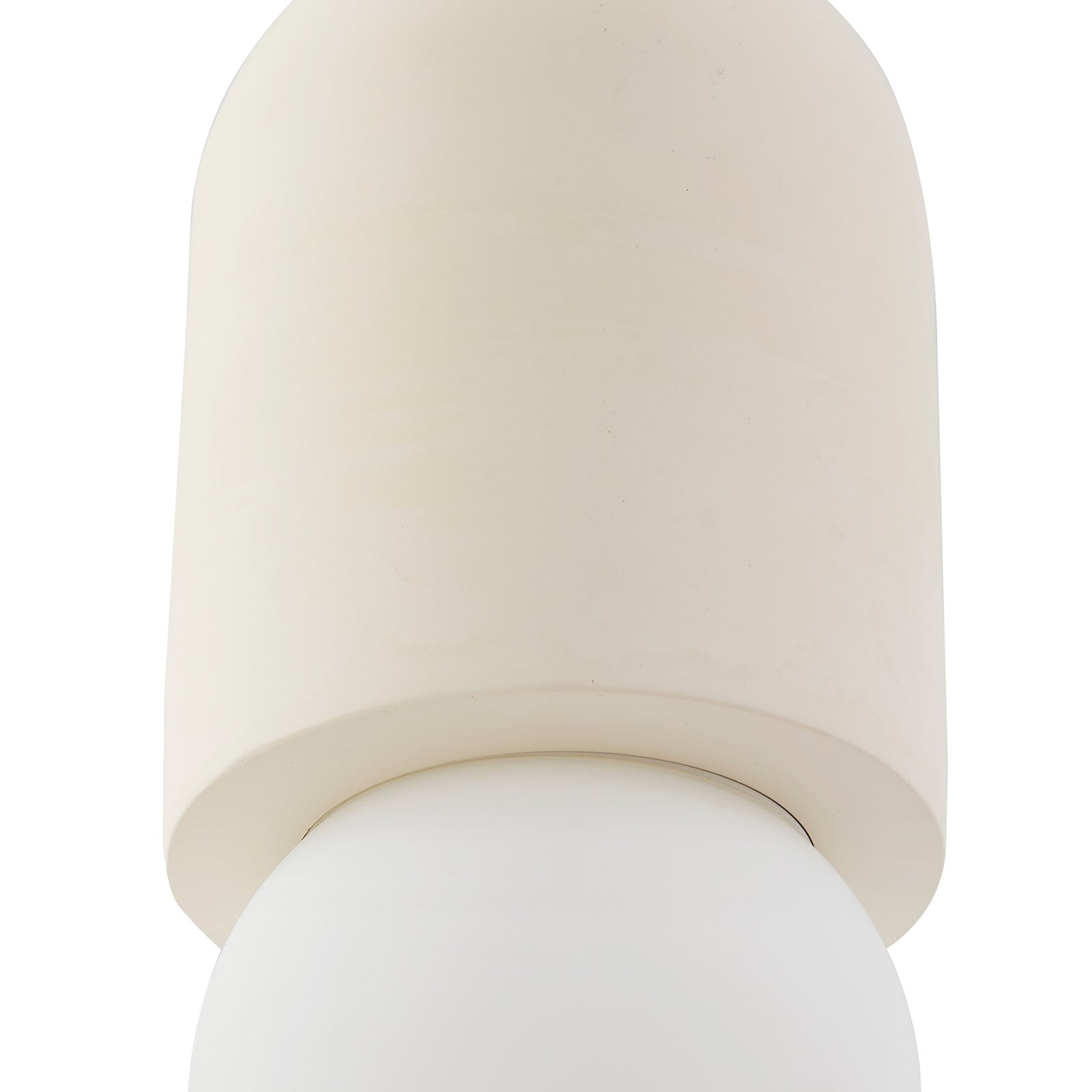 Lindby pendellampe Nielson, Ø 11cm, beige, gips