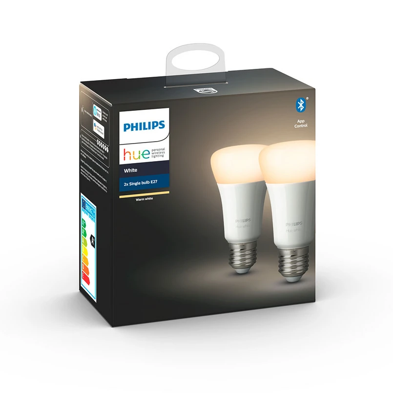 Philips Hue -  White 9W Bluetooth E27 Pære 2 pcs.