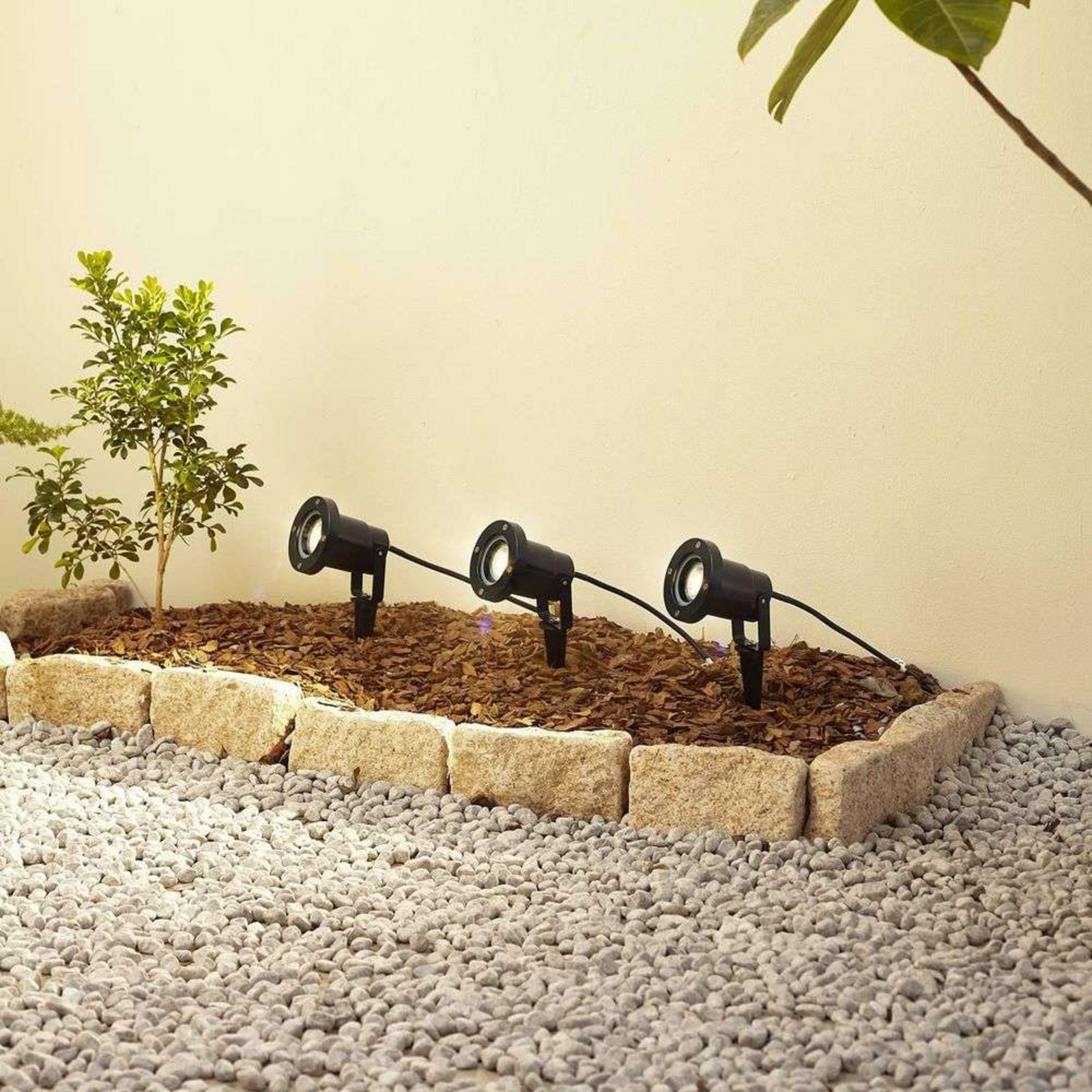 Thorgal Candeeiro de jardim w/Lança Ø9,8 3pcs Preto - Lindby