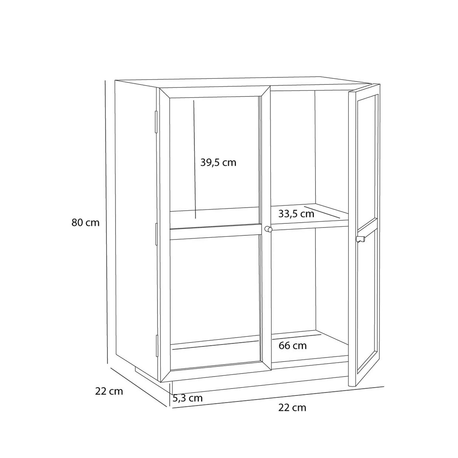 Armadio Mae in rovere chiaro, altezza 90 cm - Hübsch