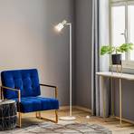 Destin floor lamp, adjustable white/brass
