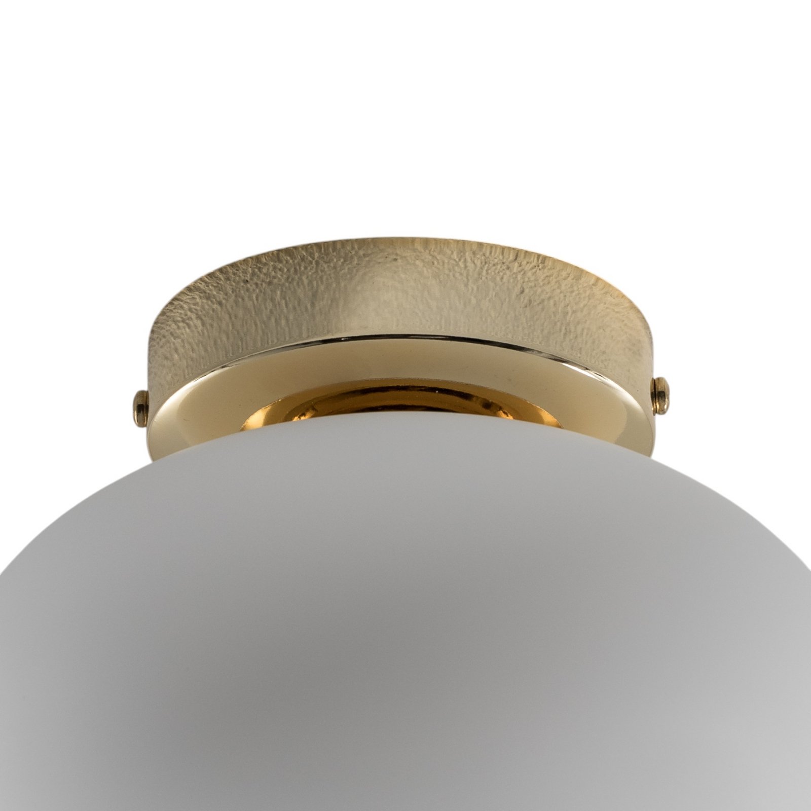 Deckenlampe Ufo, gold/weiß, Ø 18 cm, Glas, G9