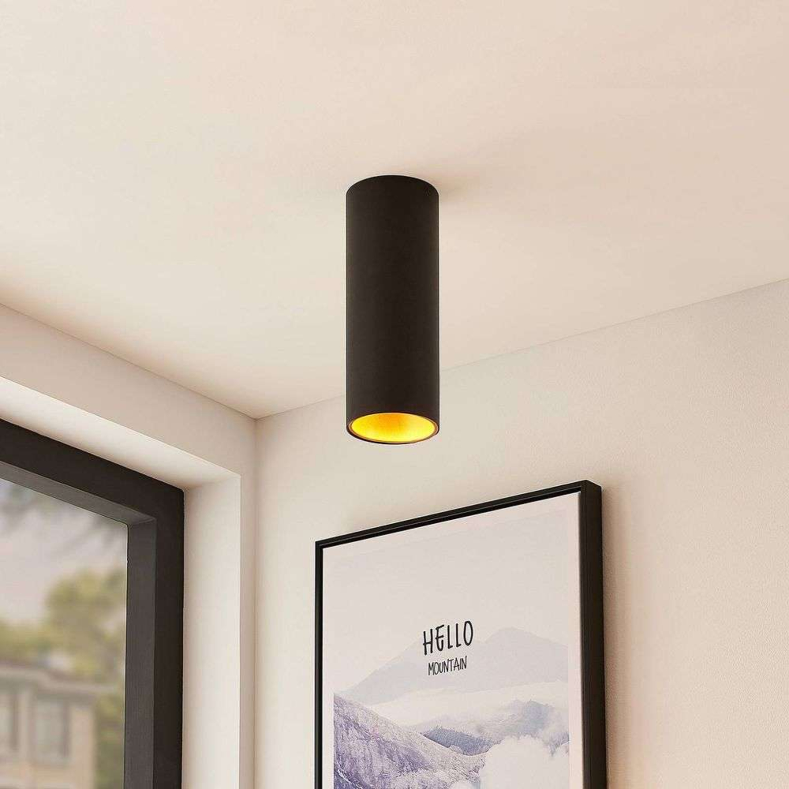 Hinka Round Ceiling Lamp H25,4 Black - Arcchio