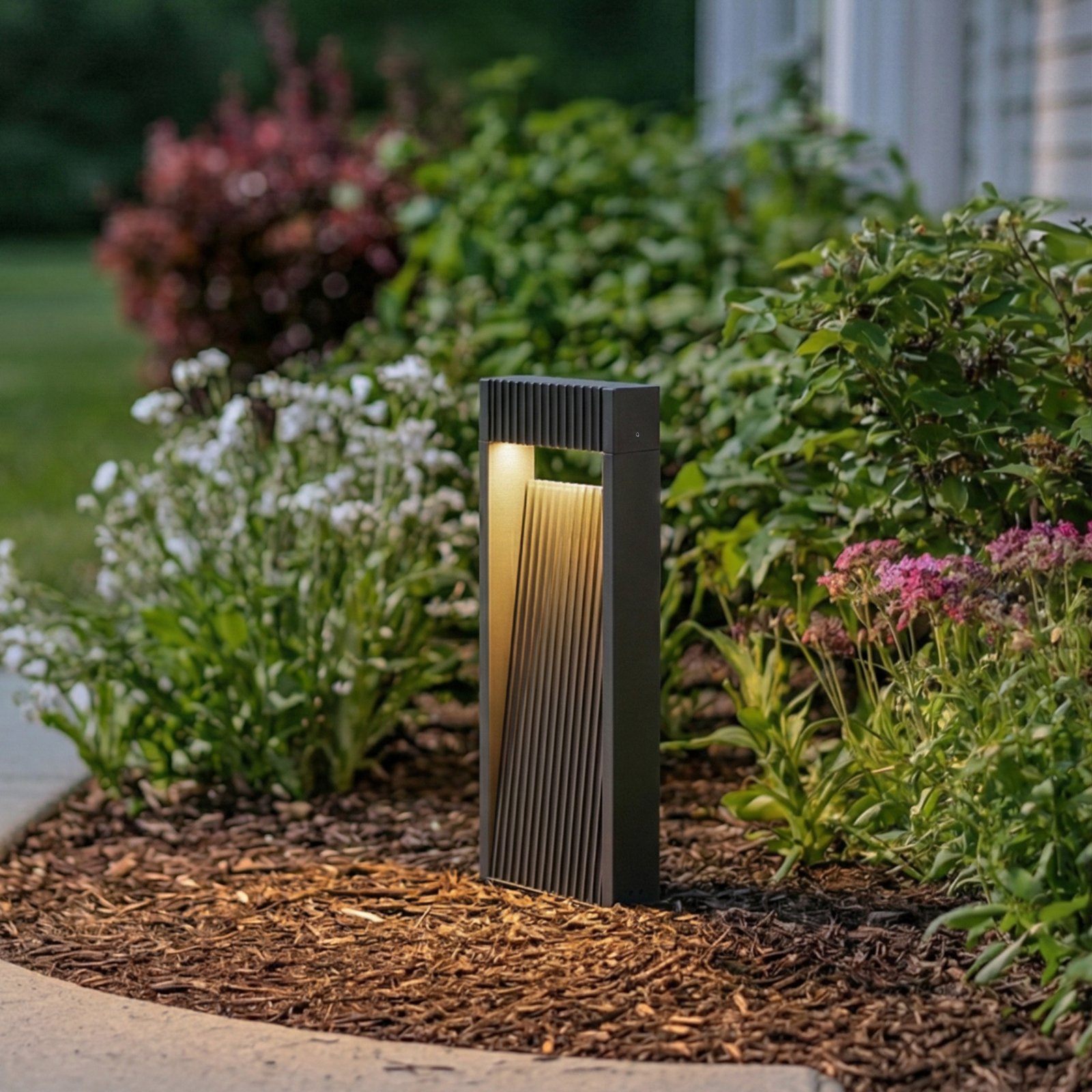 Lucande LED-Sockelleuchte Tavion, 40 cm, ανθρακί, IP65 Lucande LED-Sockelleuchte Tavion, 40 cm, ανθρακί, IP65