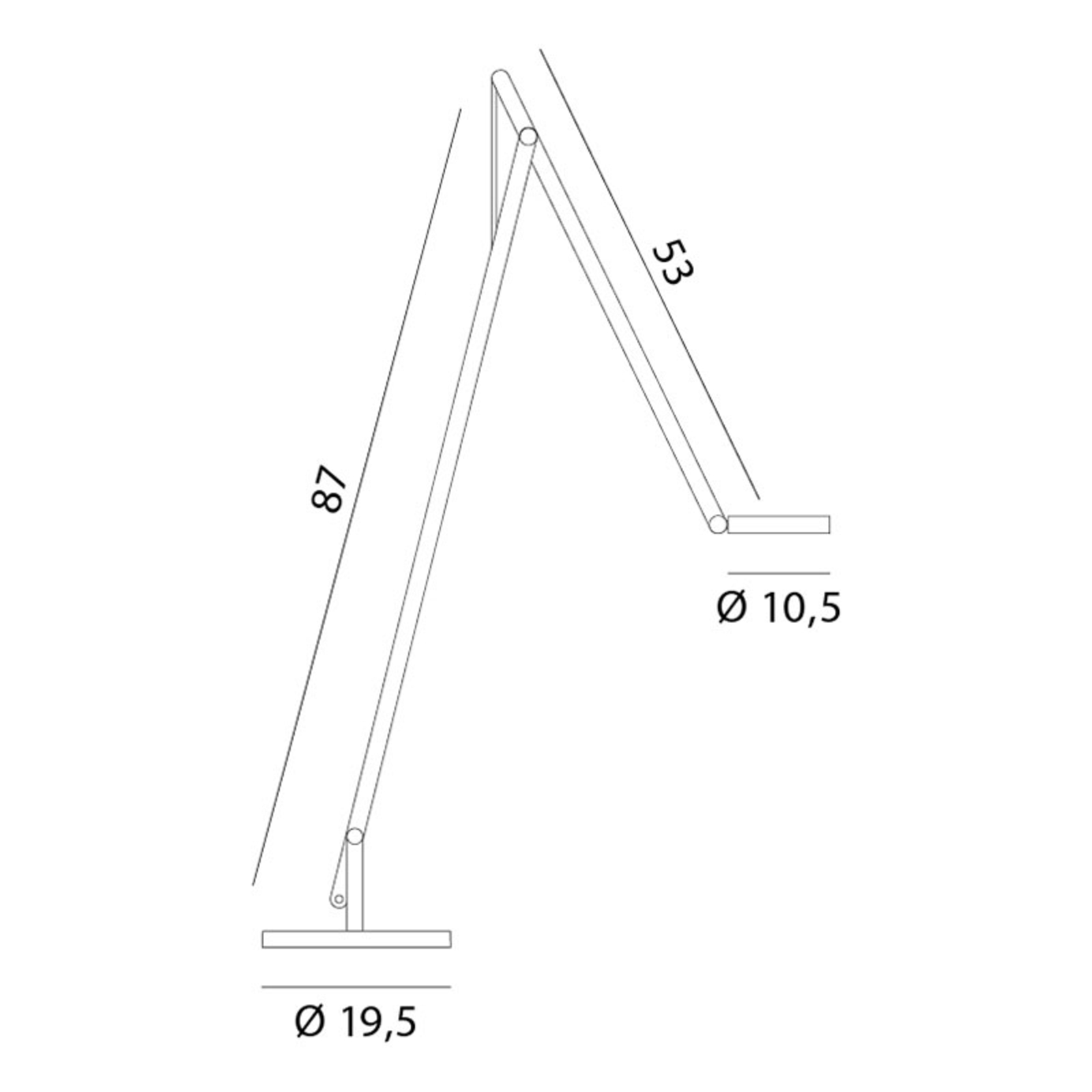 String F1 Podna lampa DTW Matt Bijela/Srebro - Rotaliana