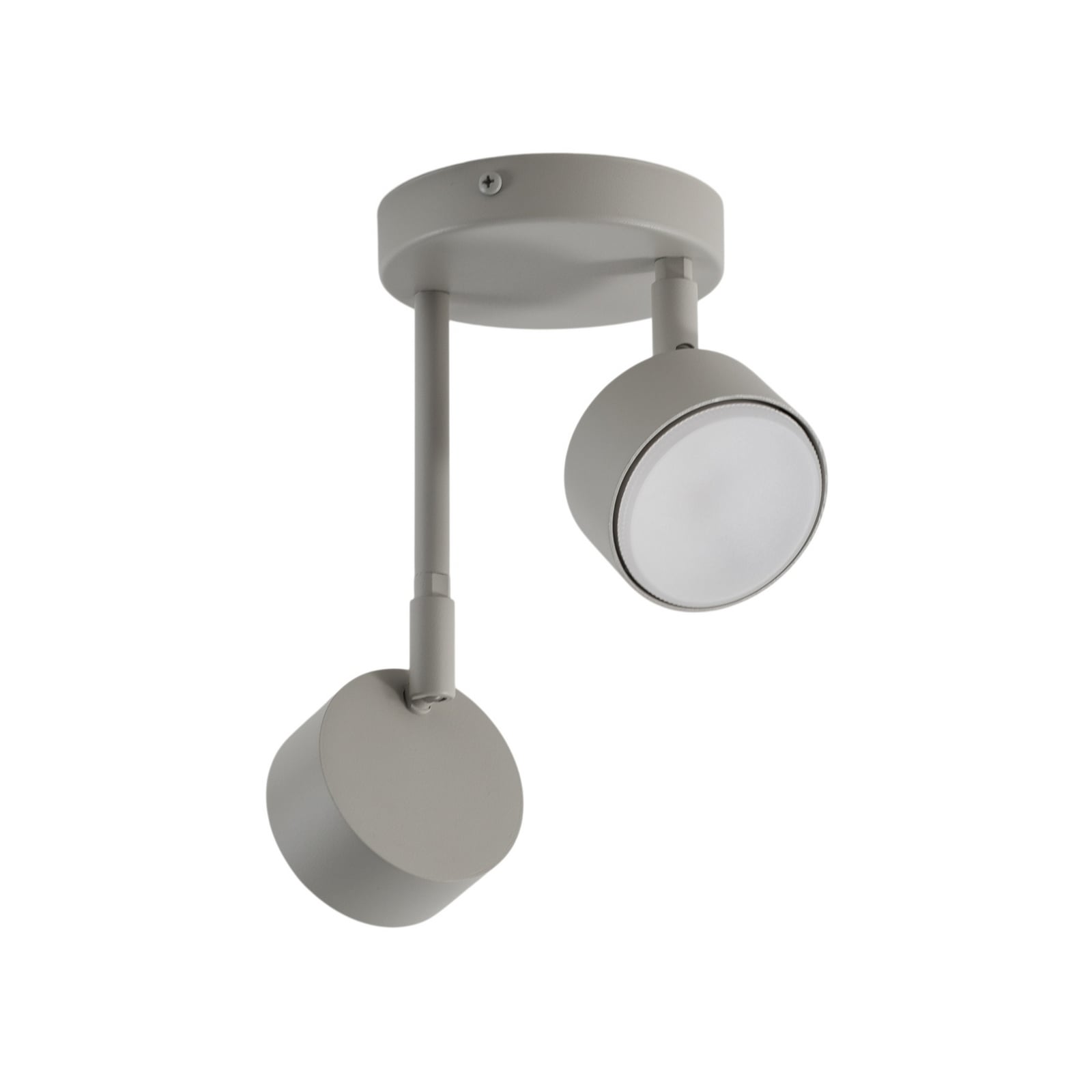 Spot pour plafond Nemo, à 2 lampes, gris-beige, métal, GX53 Spot pour plafond Nemo, à 2 lampes, gris-beige, métal, GX53