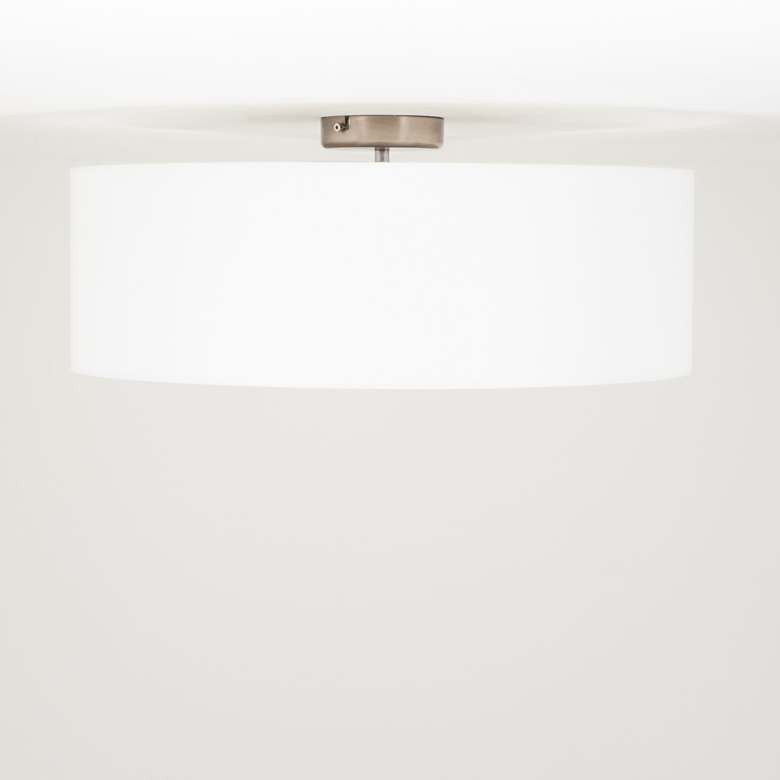 Quitani Gala ceiling light, Ø 50 cm, chintz, white, Ø 50 cm