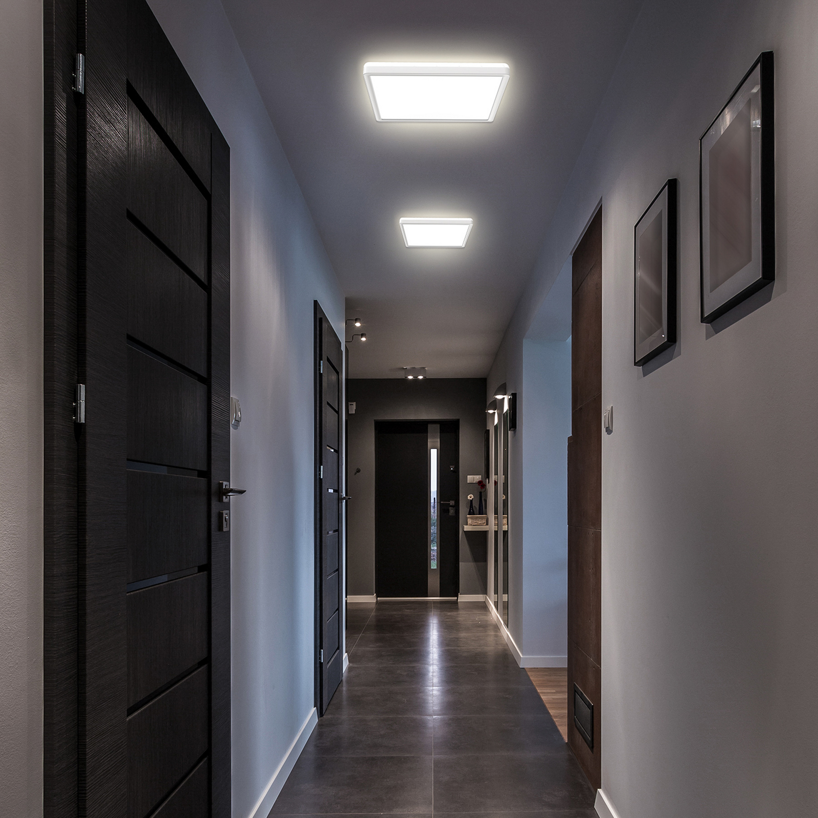 LED paneel Eki, 29 x 29 cm, wit, step-dimbaar, achtergrondverlichting, 4.000K LED paneel Eki, 29 x 29 cm, wit, step-dimbaar, achtergrondverlichting, 4.000K