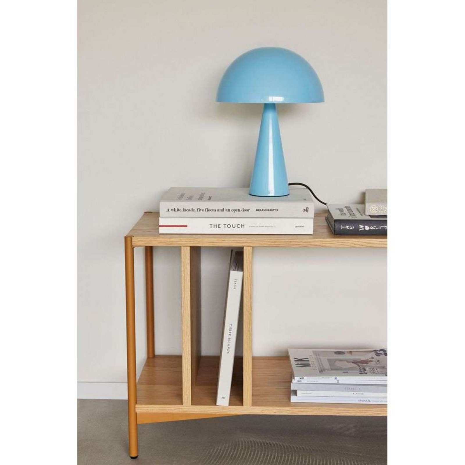 Mush Mini Table Lamp Light Blue/Brown - Hübsch