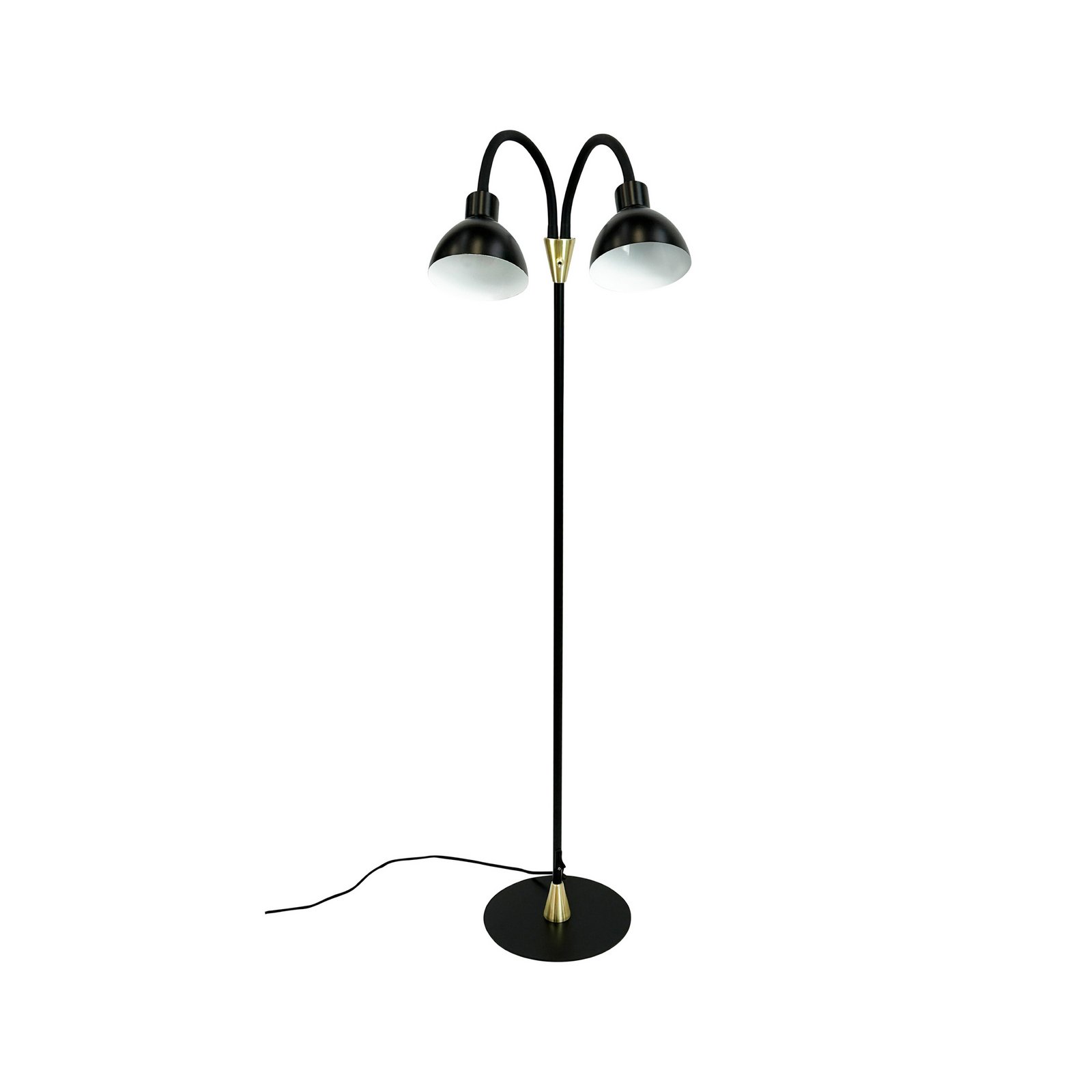 Dyberg Larsen Stojna svetilka Lilje, črna, višina 135 cm, 2-delna.