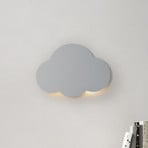 Wandlamp Cloud, grijs, 38 cm breed, metaal, wolk, G9