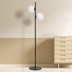 Lampa podłogowa Jugen, czarna, 2-punktowa