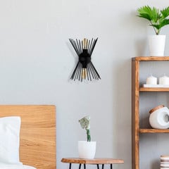 Aplique de pared Kirpi 3091 arriba/abajo ancho 23cm negro