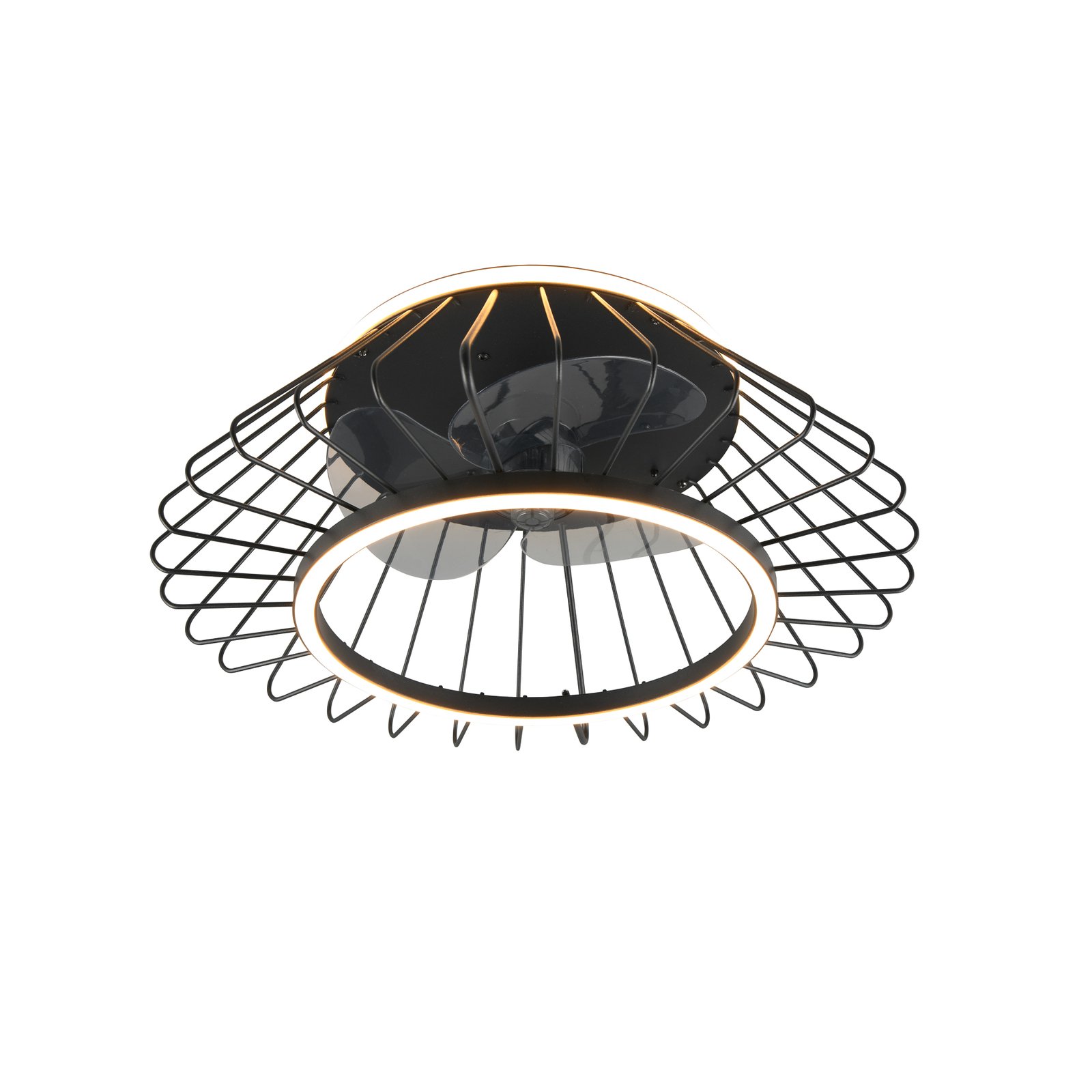 LED stropni ventilator Karlsborg, tih, Ø 50 cm, CCT, FB