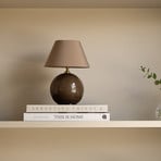 Iris 16 LED-Akku-Tischleuchte braun Textil - Globen Lighting