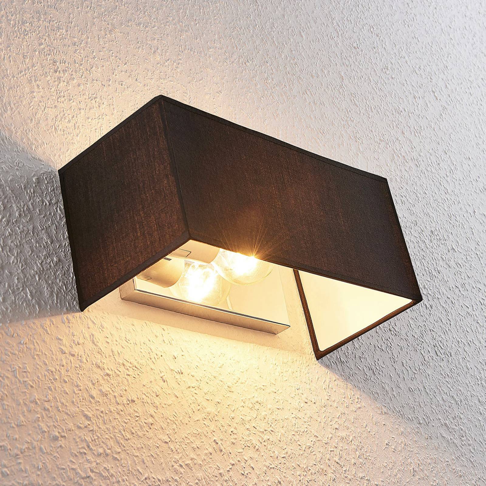 Lampa ścienna Adea, 30 cm, kątowa, czarna