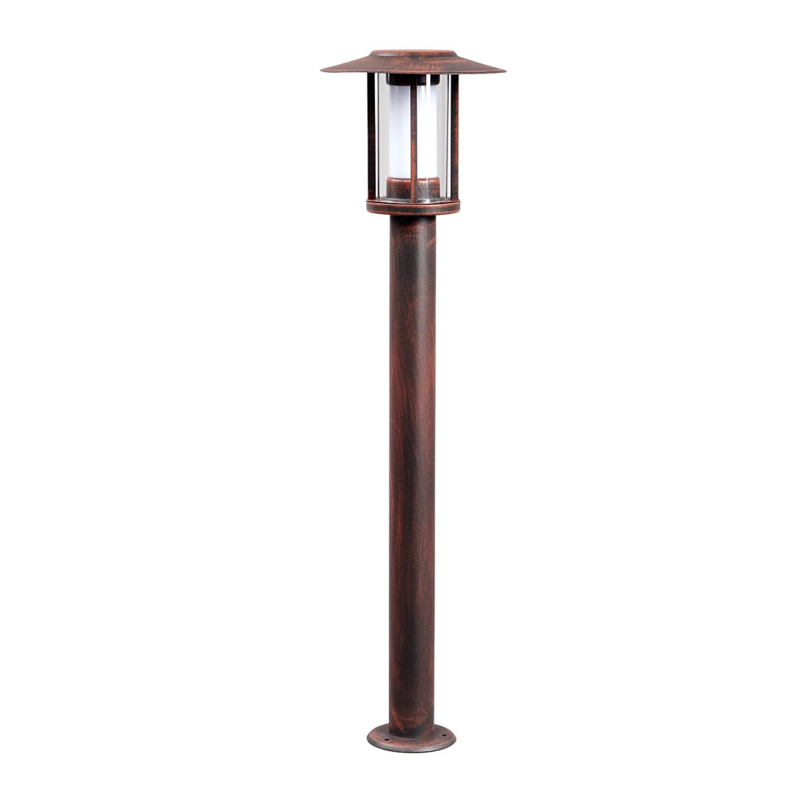 Lindby LED path light Pavlos, 76 cm, rust-coloured, stainless steel