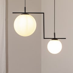 Lámpara colgante Zac, 2 luces, negro