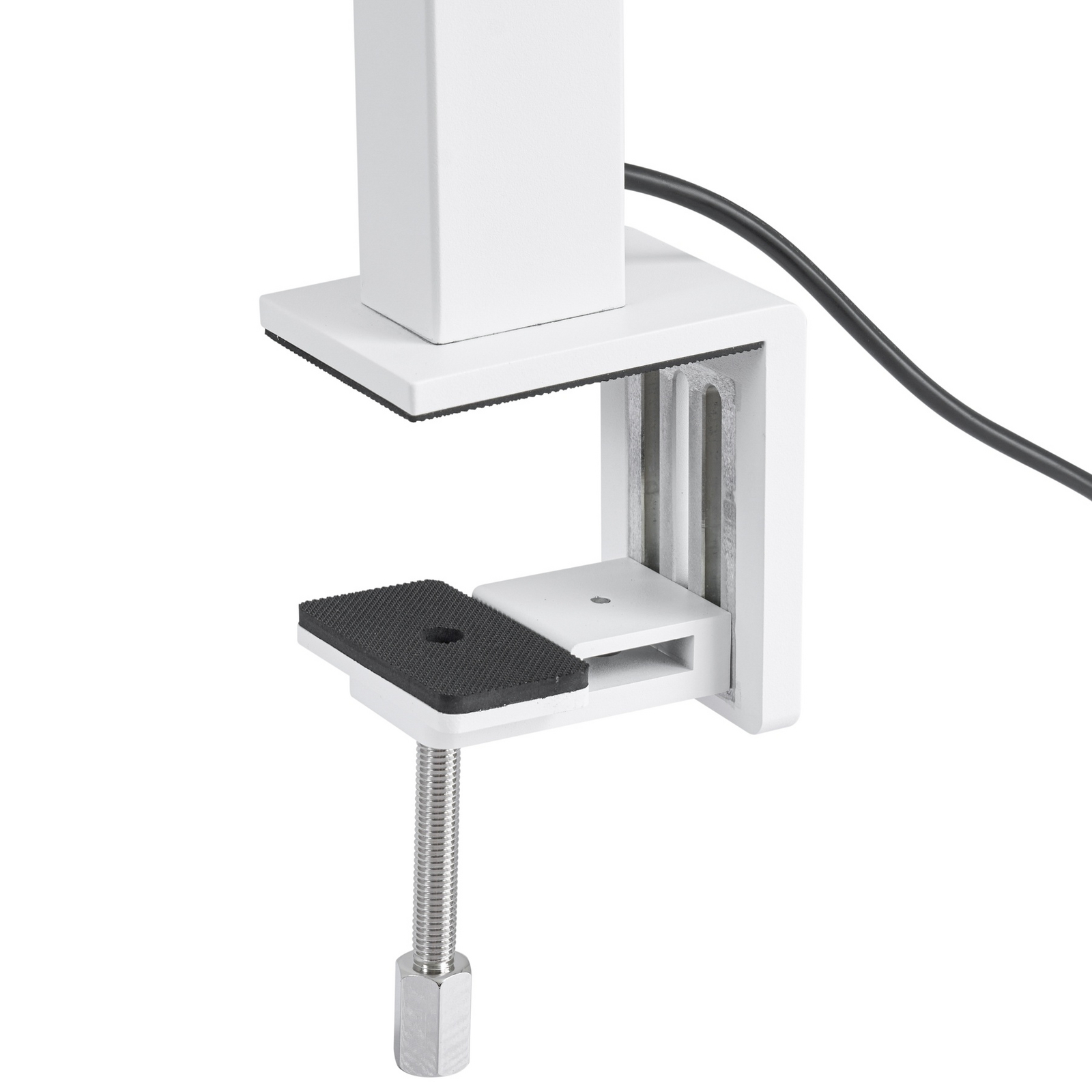 Arcchio LED-Büro-Klemmleuchte Logan, weiß, dimmbar, Sensor Arcchio LED-Büro-Klemmleuchte Logan, weiß, dimmbar, Sensor