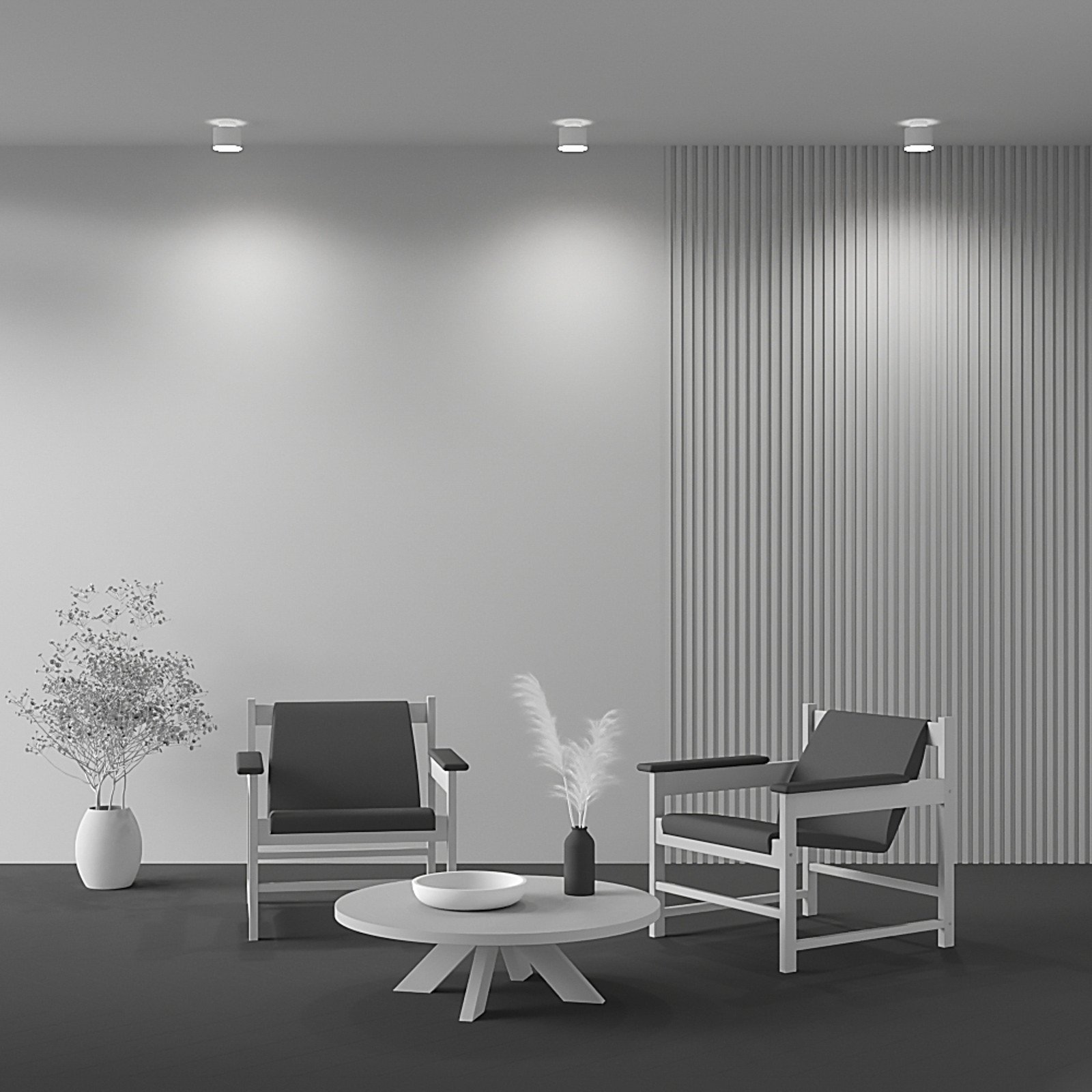 Maytoni plafonieră LED Planet alb Ø 10cm aluminiu 3000K - Hol - modern