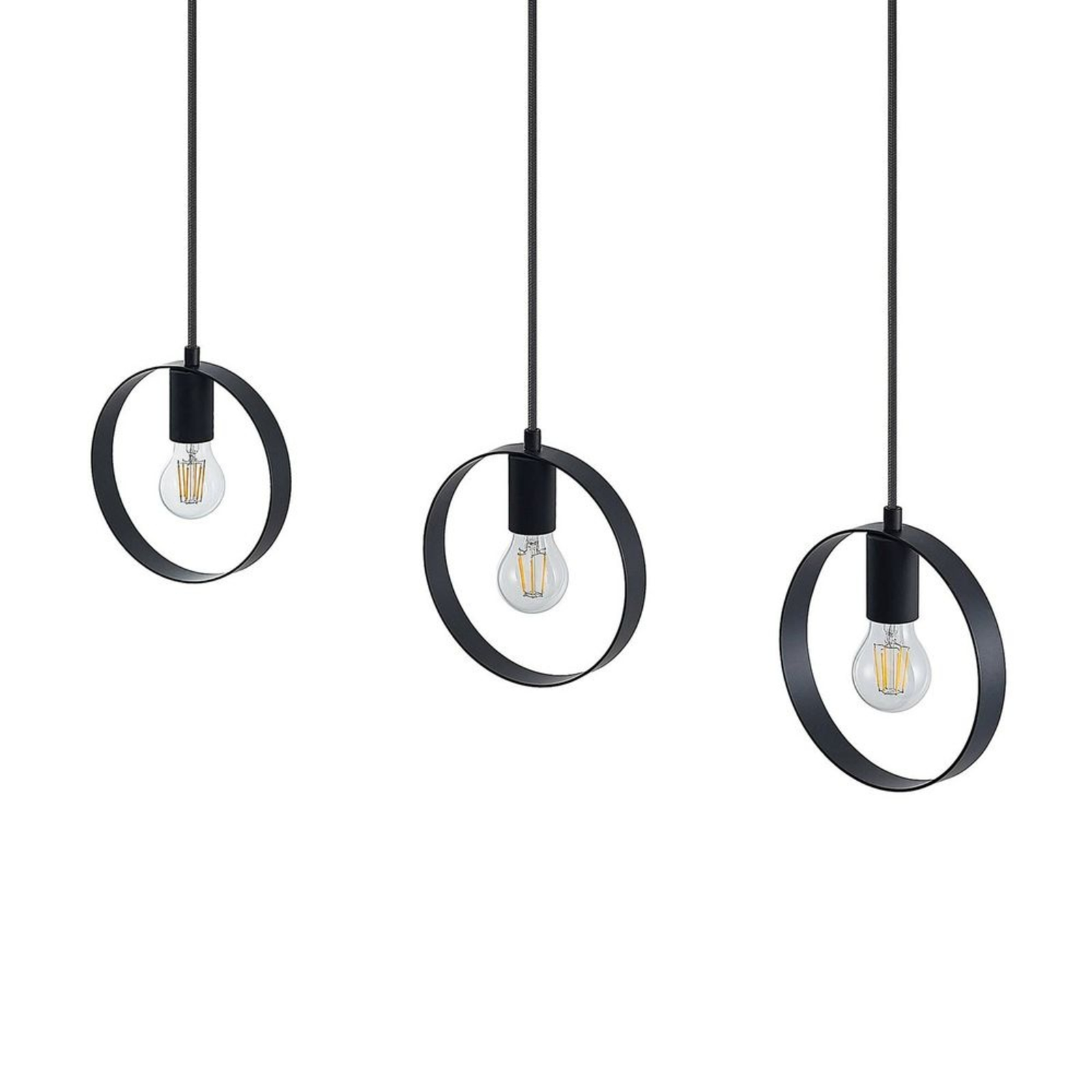 Shaima 3 Pendant Black - Lindby