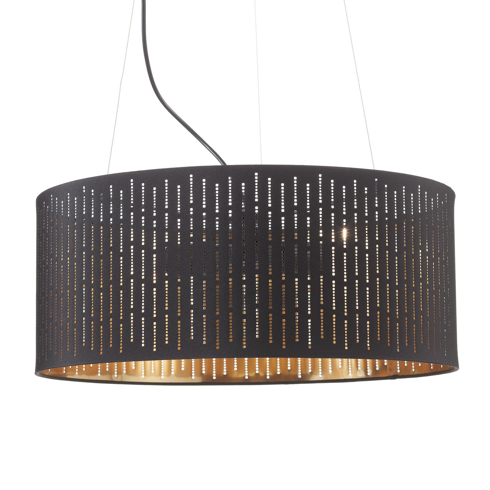 Varillas hanging light in black/gold, 53 cm