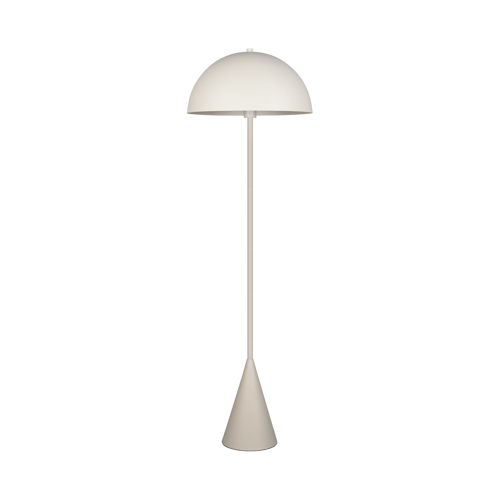 Lampe sur pied Alfie, gris clair mat, métal, E27