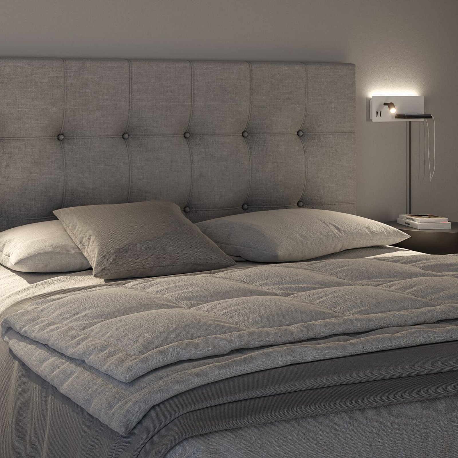 Serra LED Vägglampa USB C Dim. Left Side Matt Vit/Matt Svart - Paulmann