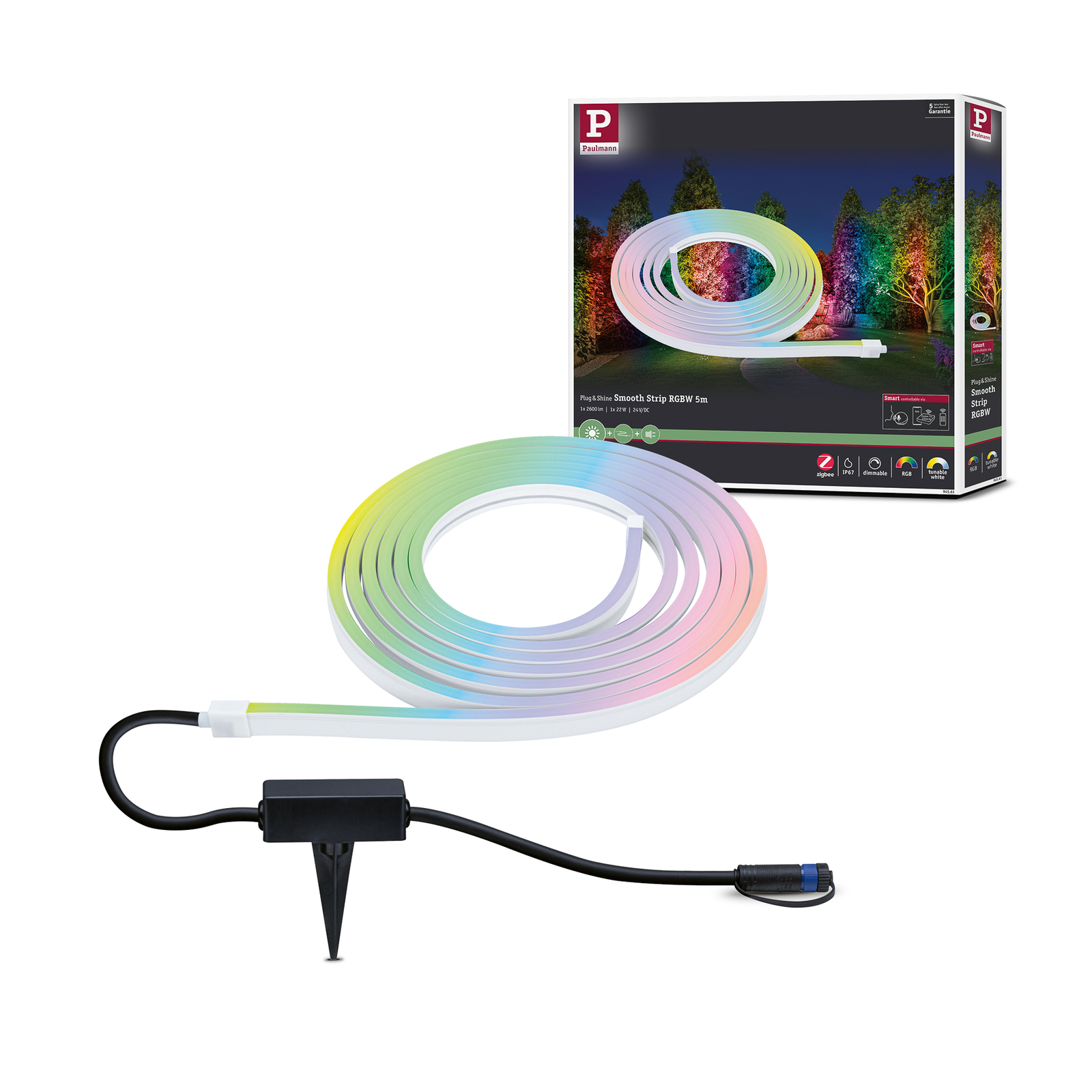 Paulmann Plug & Shine LED-strip Neon 5 m, ZigBee, RGB, IP67