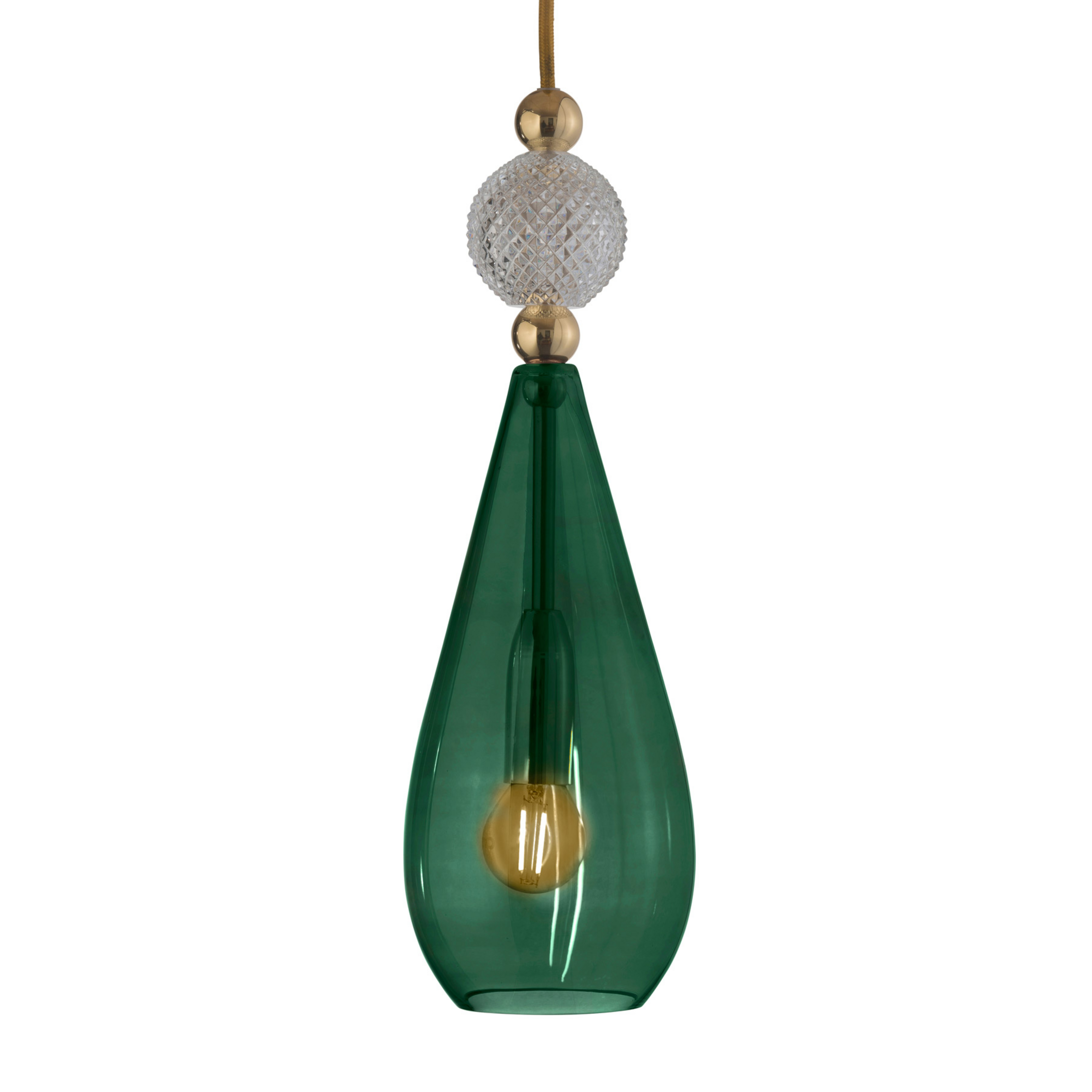 EBB & FLOW Smykke M gold crystal check ball efeu
