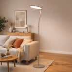LED-Stehlampe Velara, sandfarben, Höhe 175 cm, Metall Dimmer