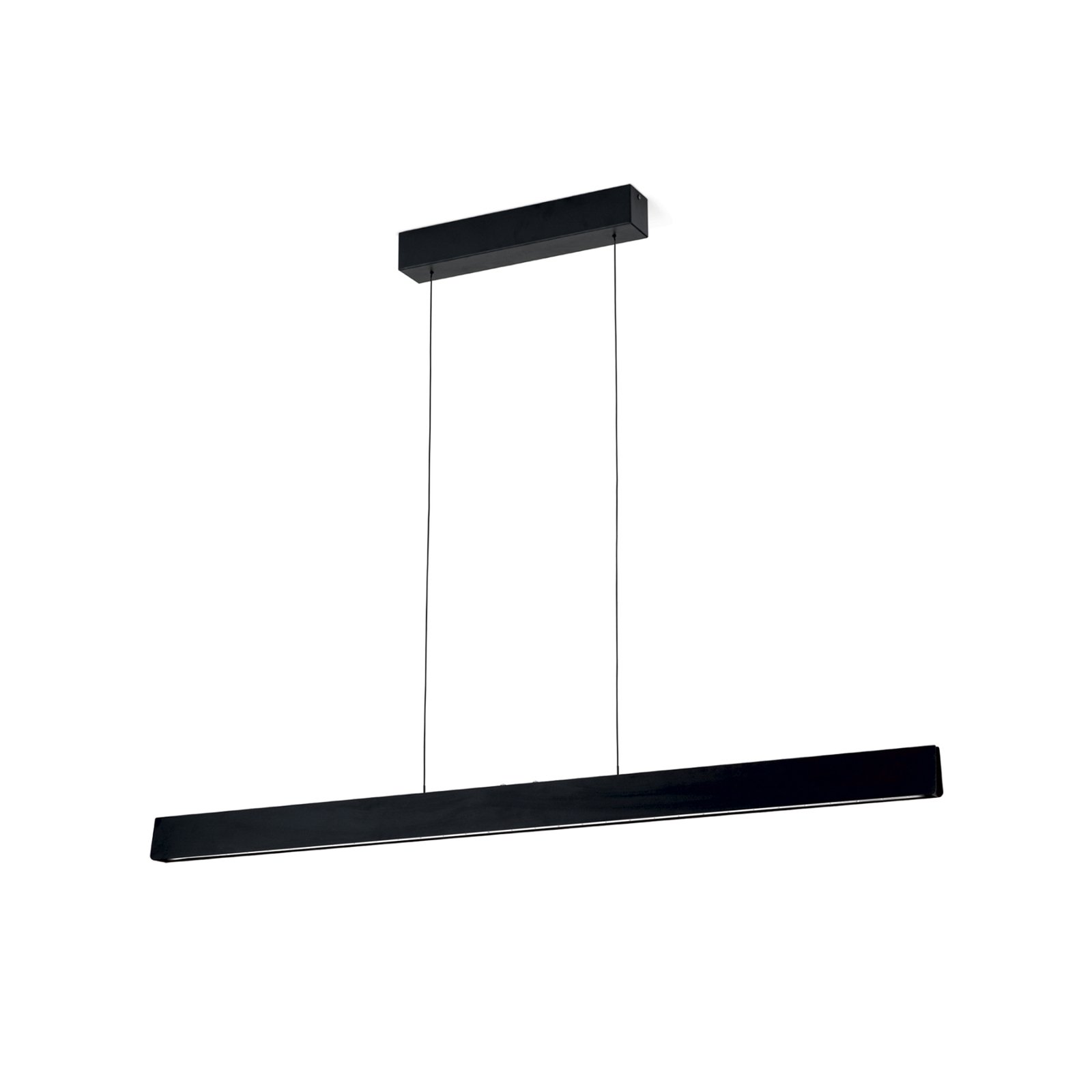 LED hanging light Tara, black, length 120 cm, aluminium/steel