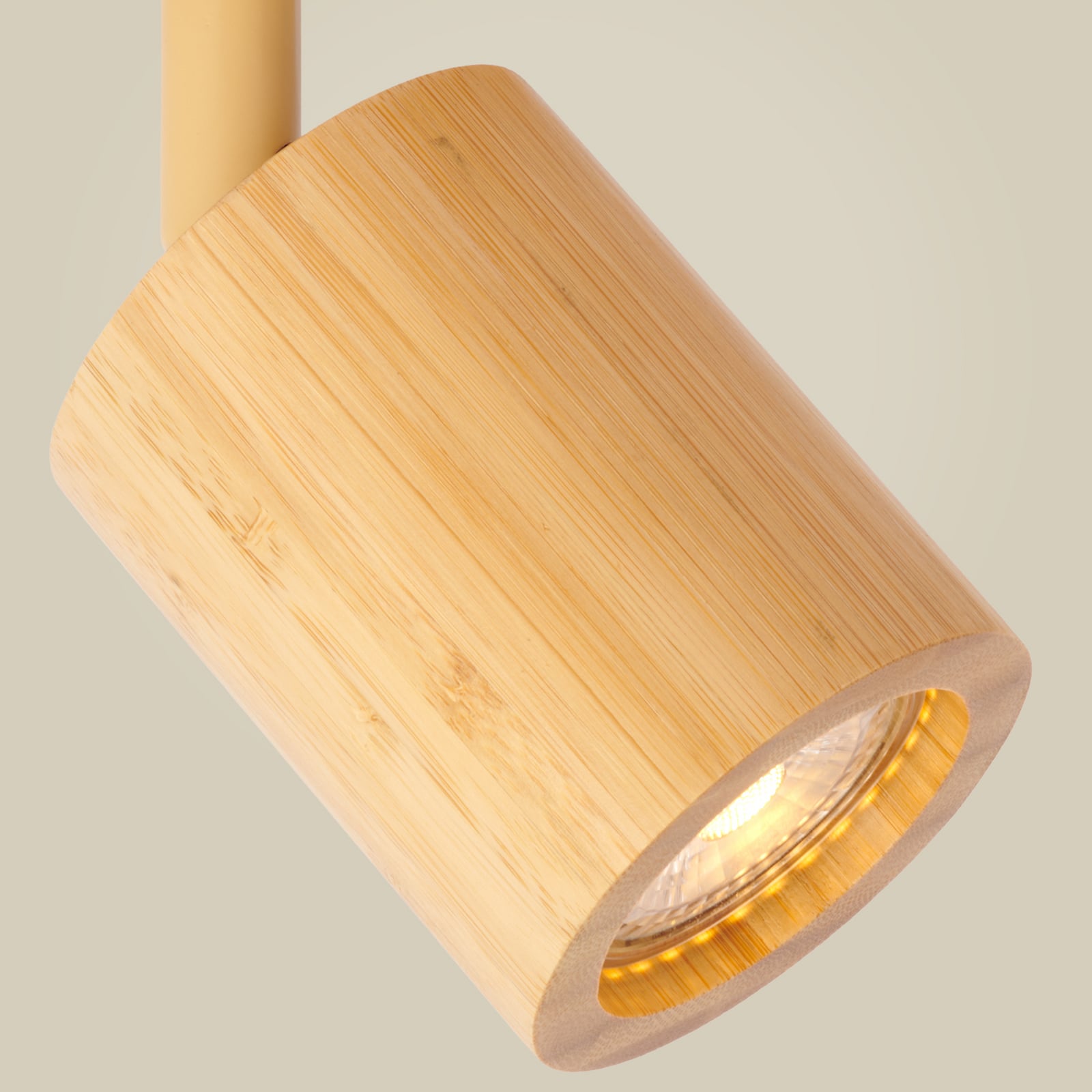 GOOD & MOJO stropní bodové světlo Java, 1-flg., přírodní, bambus