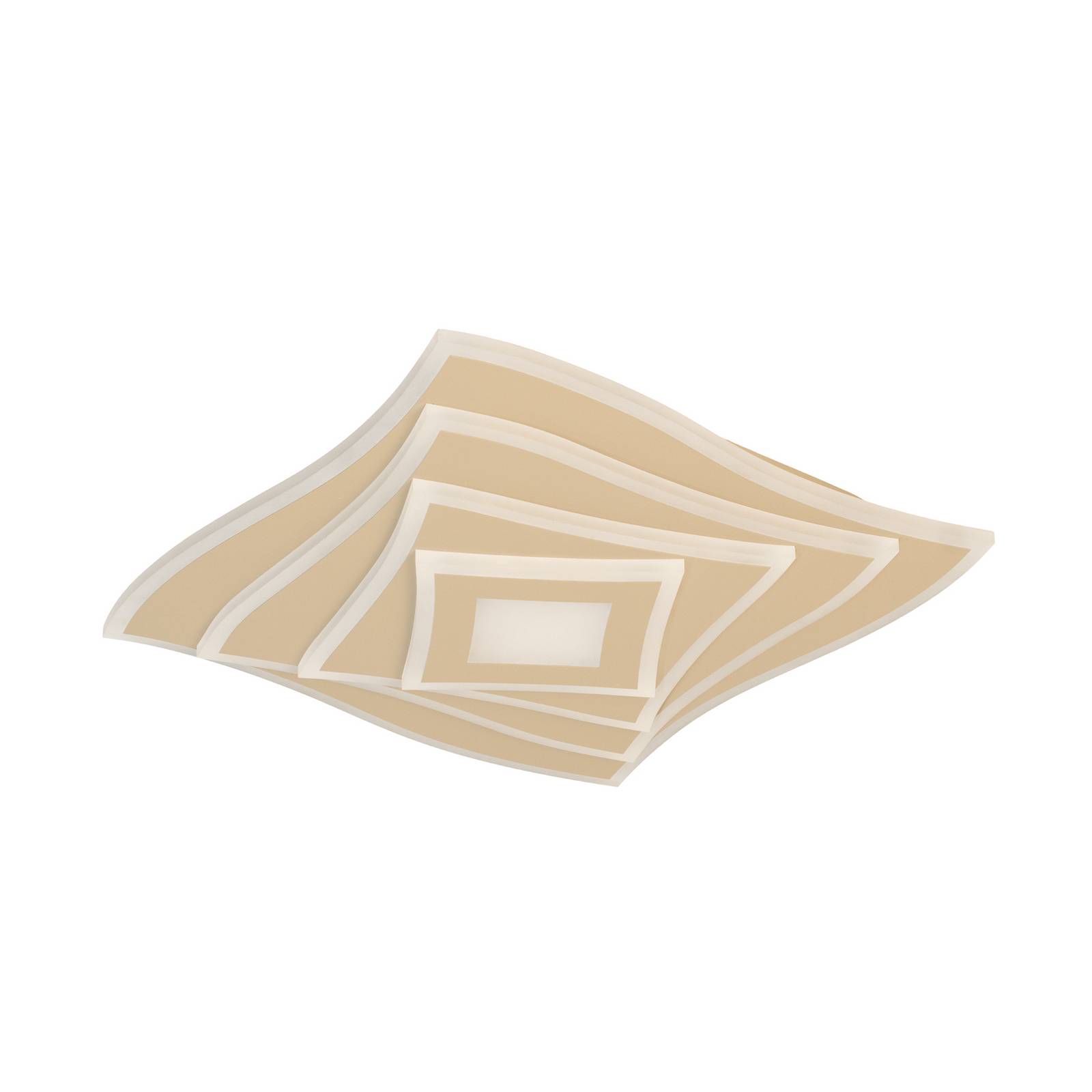 LED-Deckenlampe HERO, sand, 40x40 cm, Fernbedienung, CCT dim