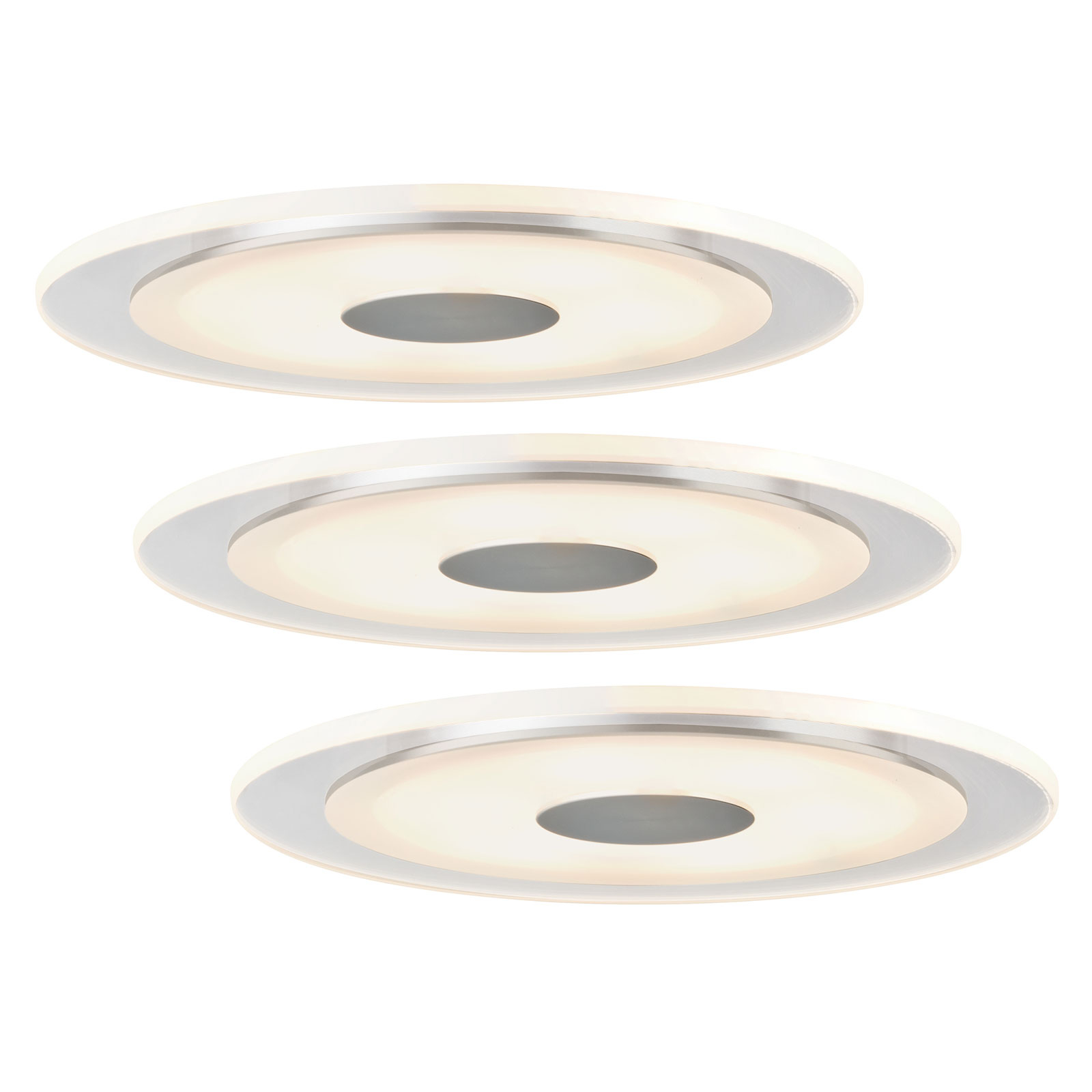 Enkel Whirl LED-downlight i sett på tre
