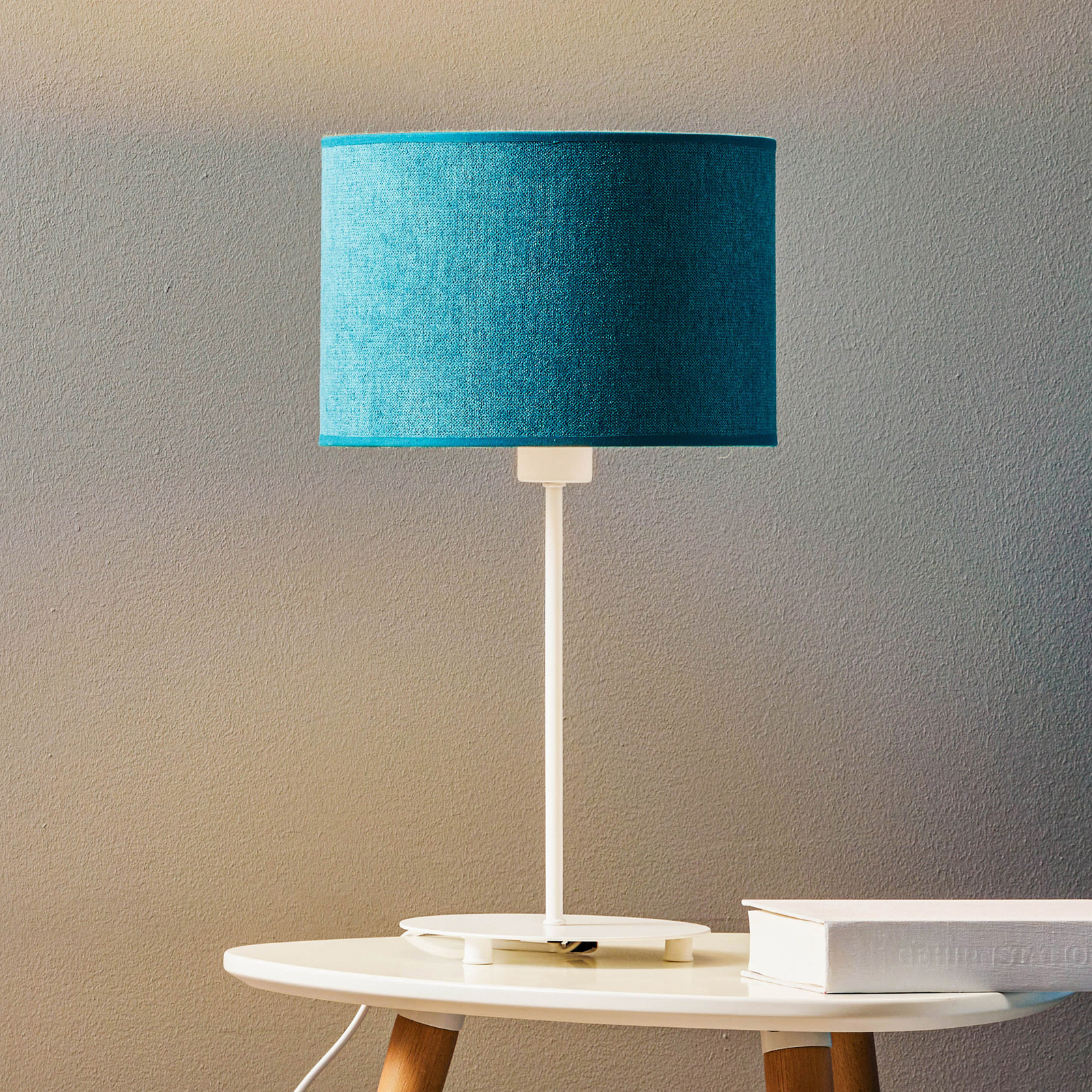 Lámpara de mesa Pastell Roller alto 50cm turquesa