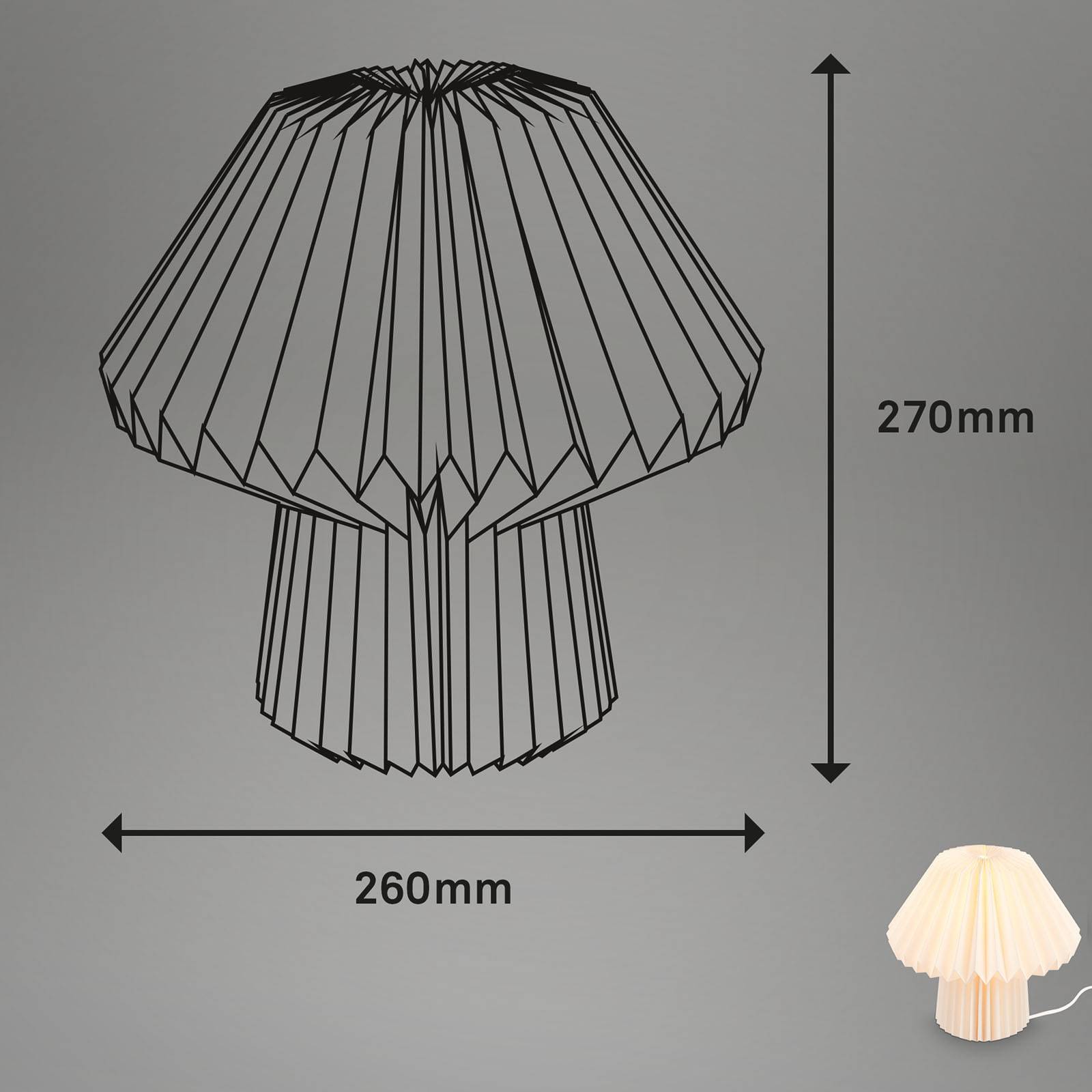 Lampa stołowa Origami z białego papieru, 27x26cm