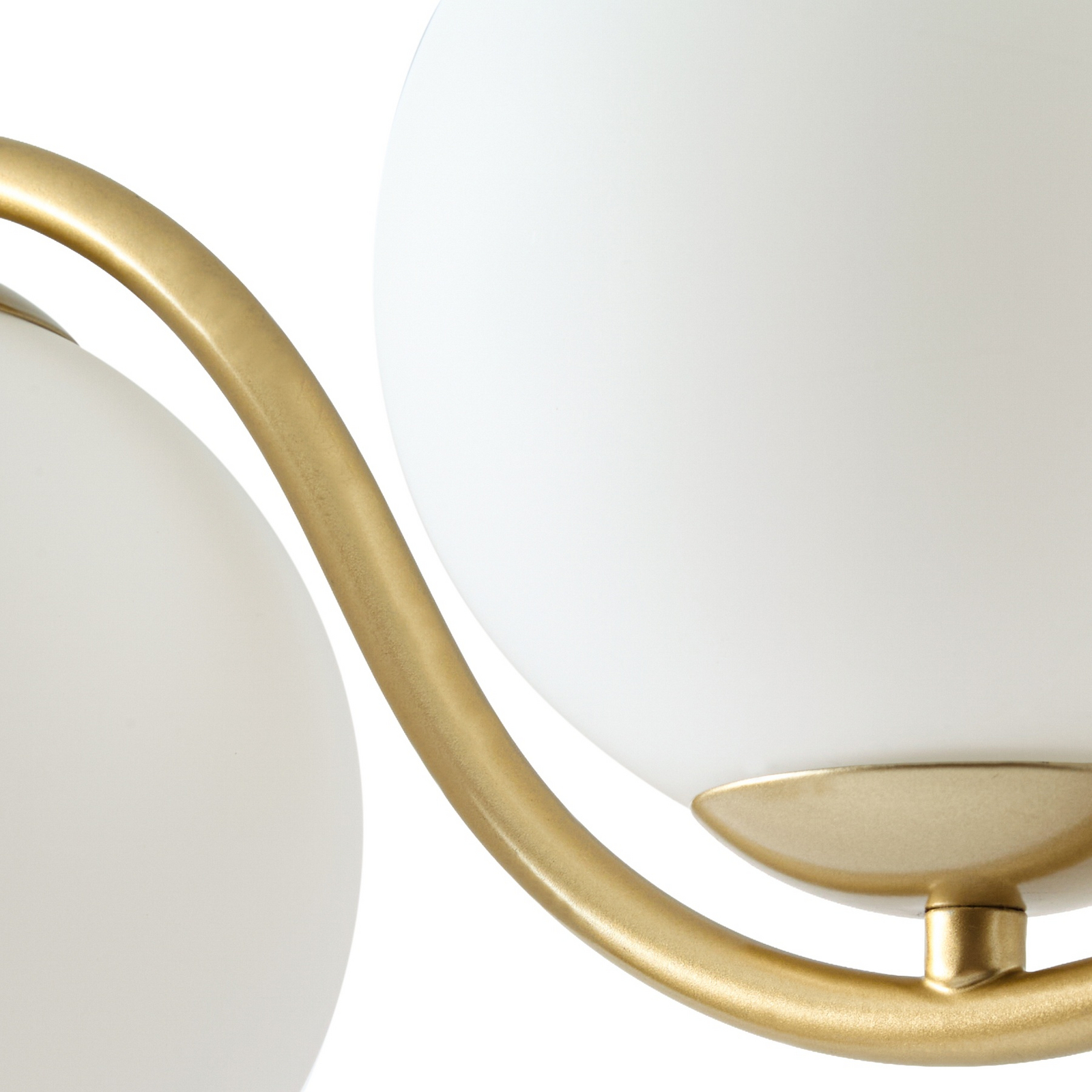Lucande hanglamp Isandro, 98 cm, goud/wit, 4-lamps Lucande hanglamp Isandro, 98 cm, goud/wit, 4-lamps